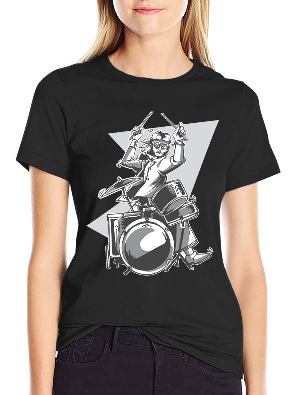 Drummer Graphic Tee - Rock and Roll Style