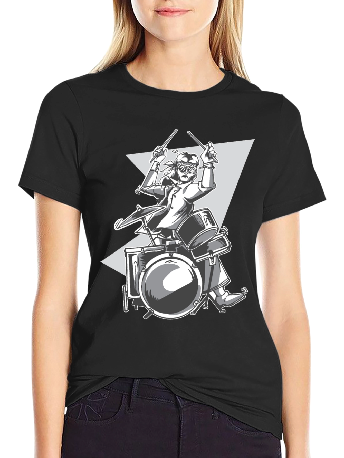 Drummer Graphic Tee - Rock and Roll Style