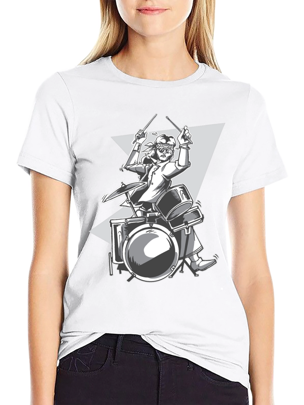 Drummer Graphic Tee - Rock and Roll Style