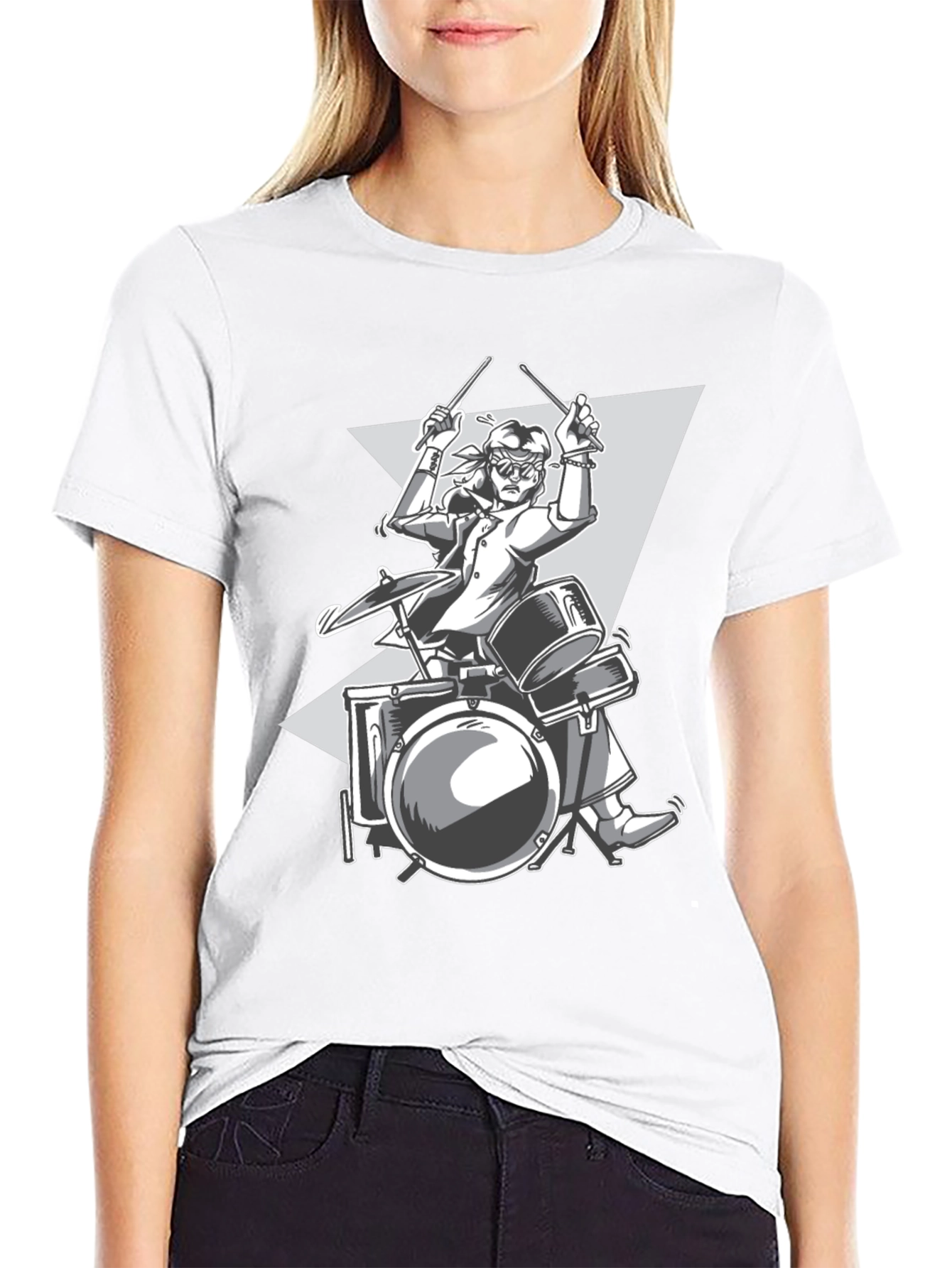 Drummer Graphic Tee - Rock and Roll Style
