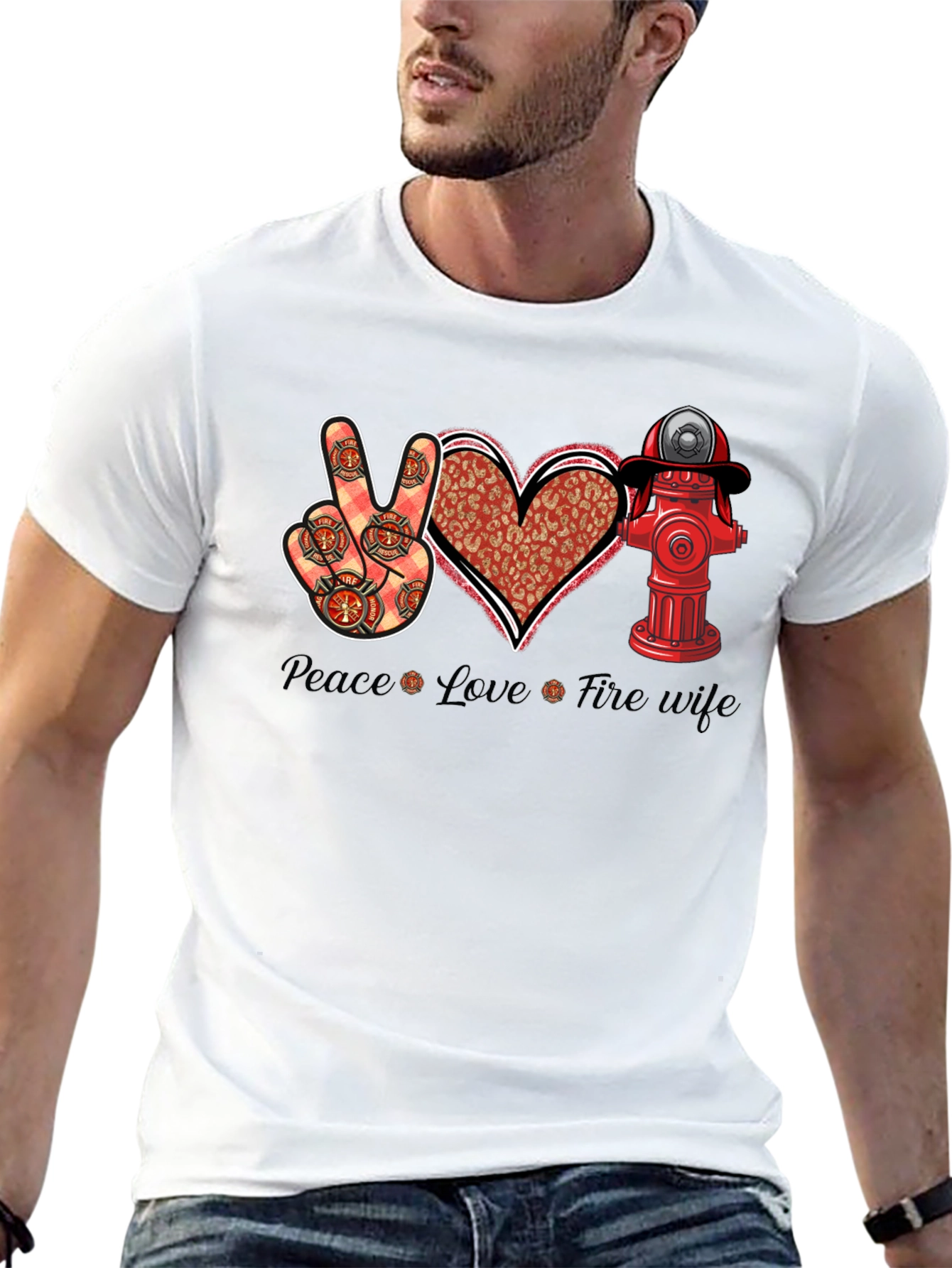Peace Love Fire Wife Graphic Tee