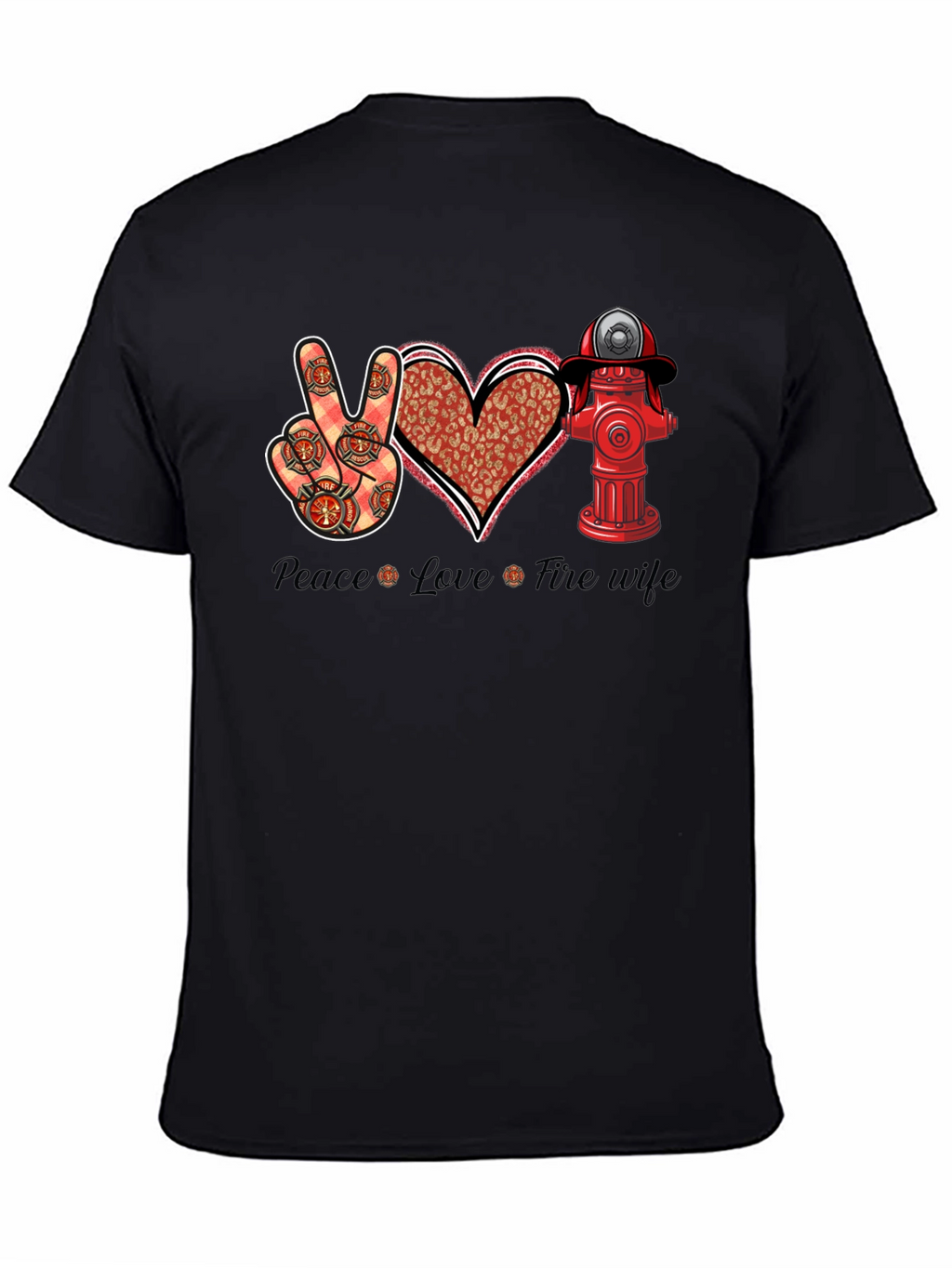 Peace Love Fire Wife Graphic Tee