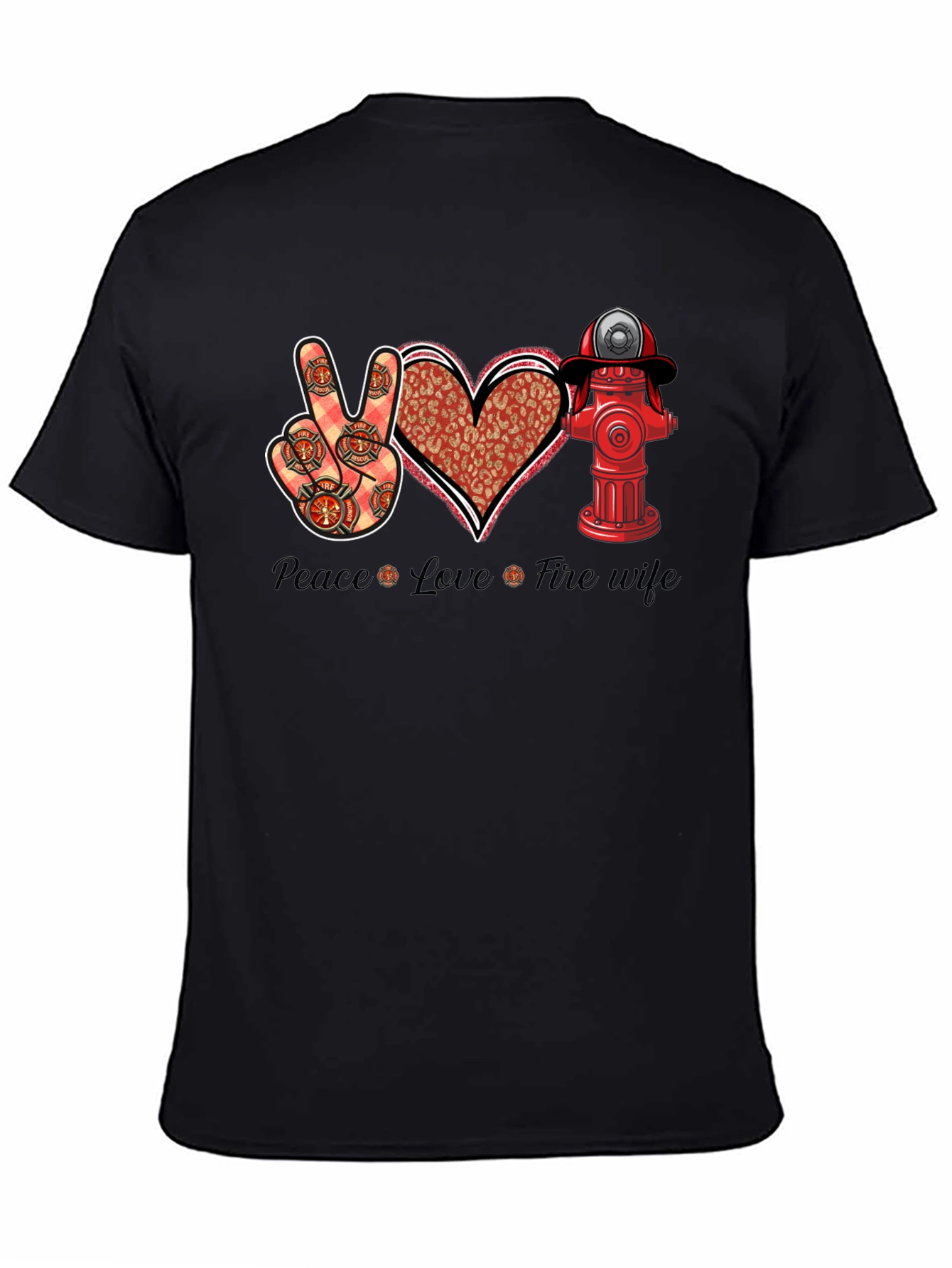 Peace Love Fire Wife Graphic Tee