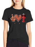 Peace Love Fire Wife Graphic Tee