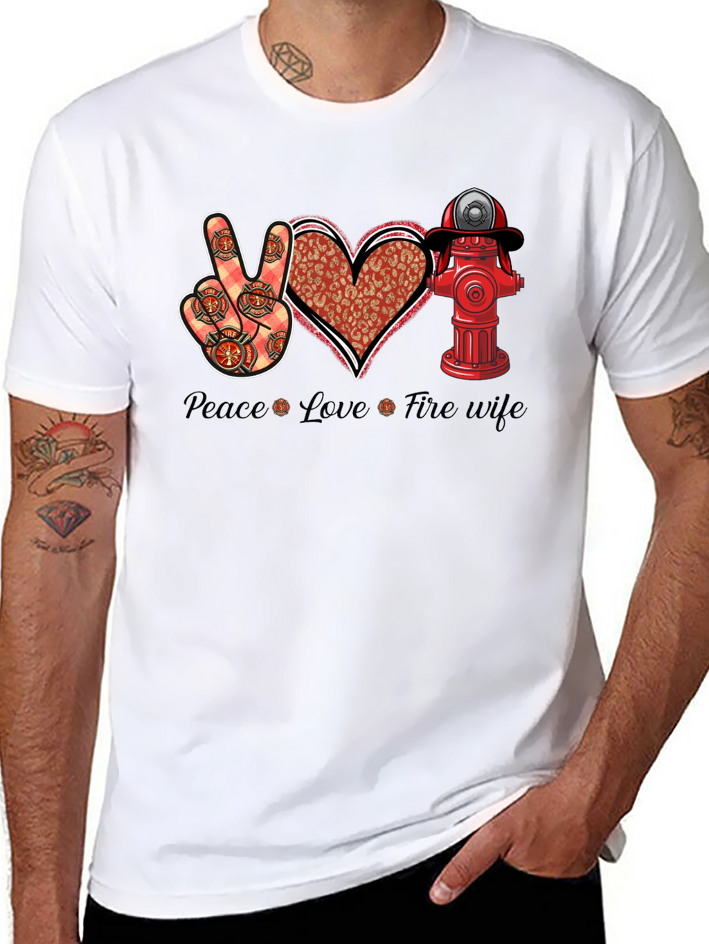 Peace Love Fire Wife Graphic Tee