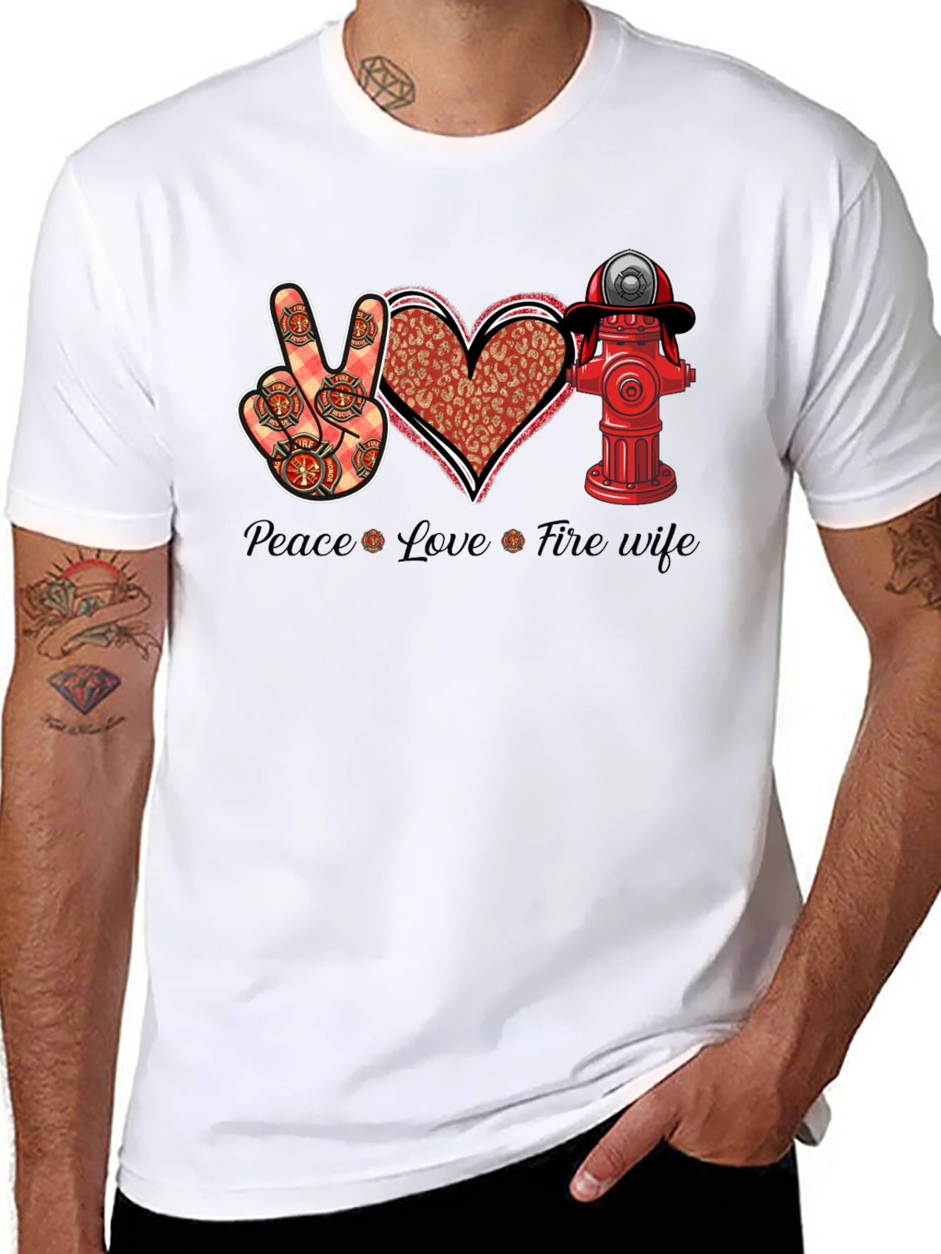 Peace Love Fire Wife Graphic Tee