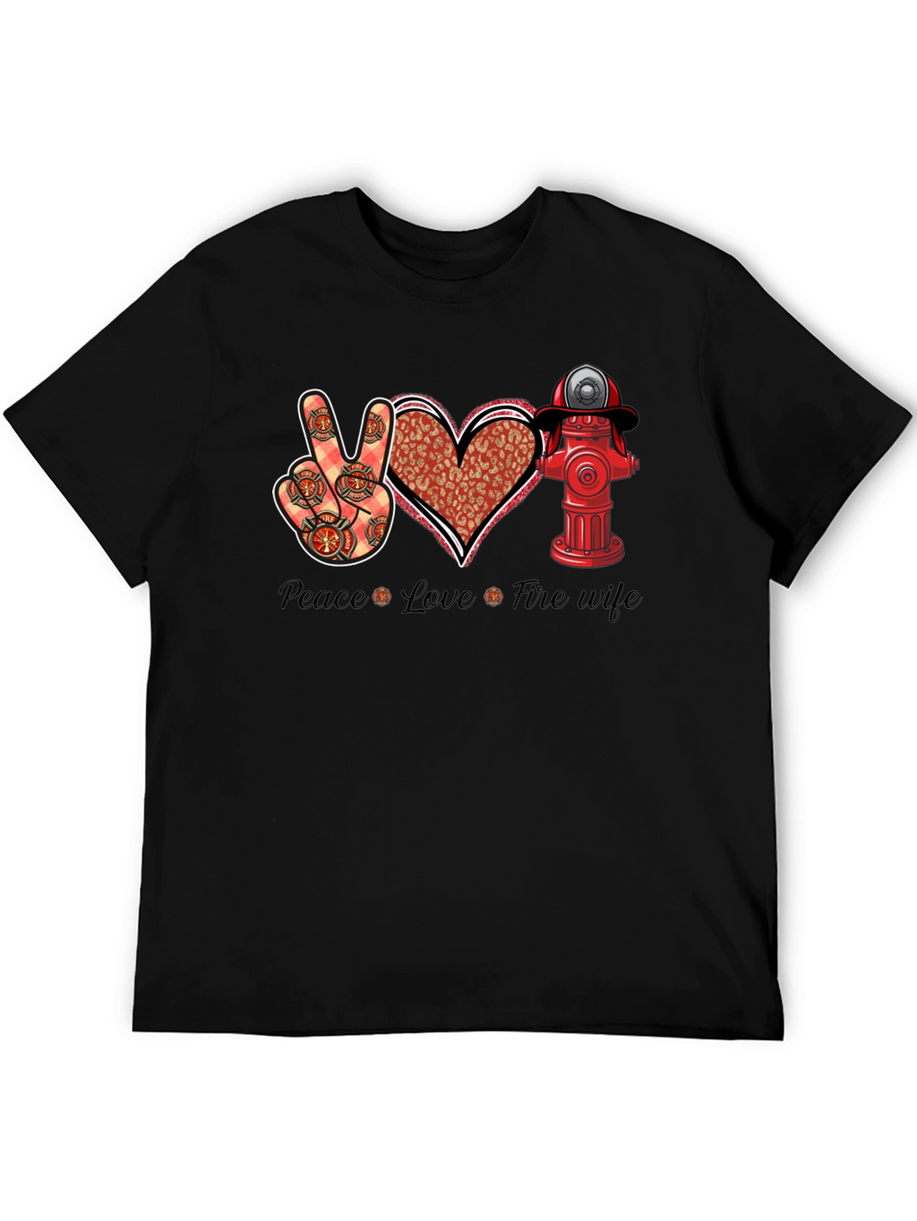 Peace Love Fire Wife Graphic Tee