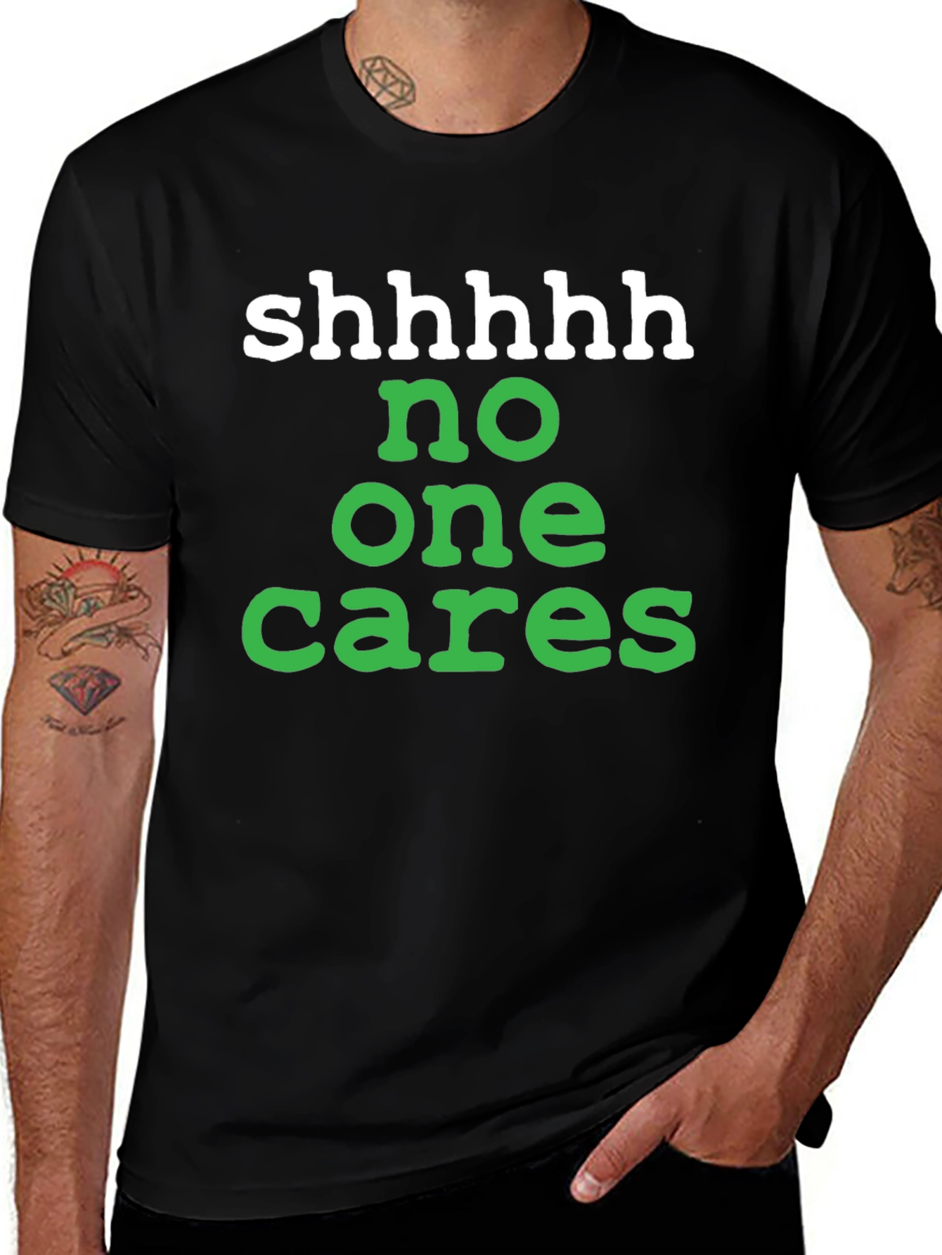 Shhhhh No One Cares Graphic Tee