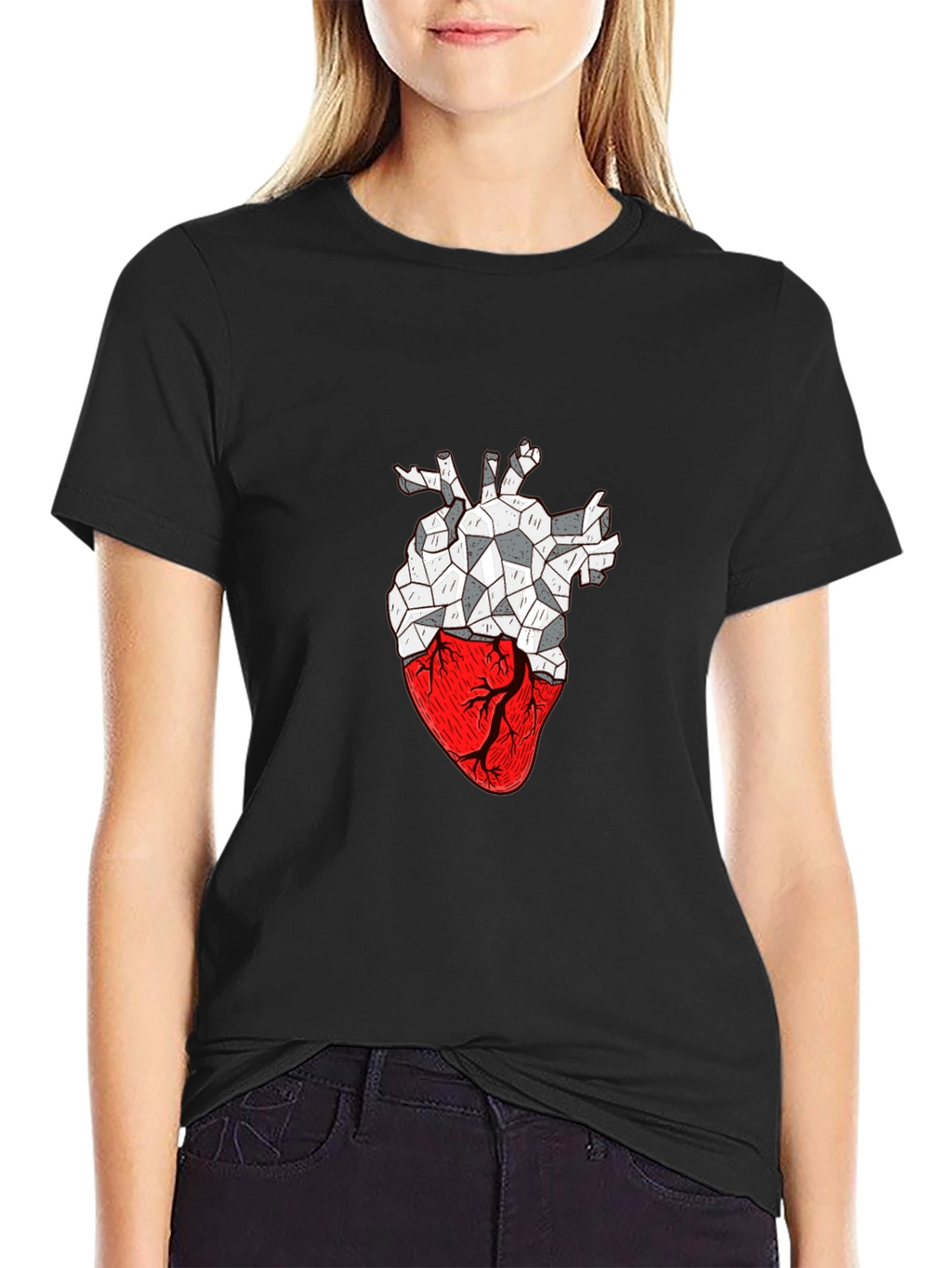 Geometric Heart Graphic T-Shirt