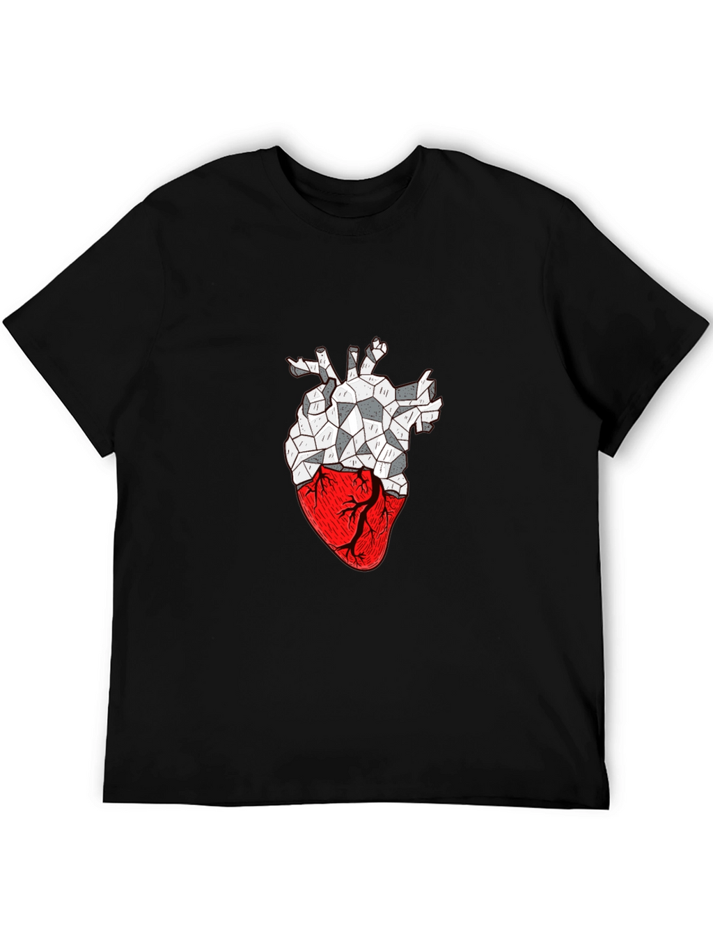 Geometric Heart Graphic T-Shirt
