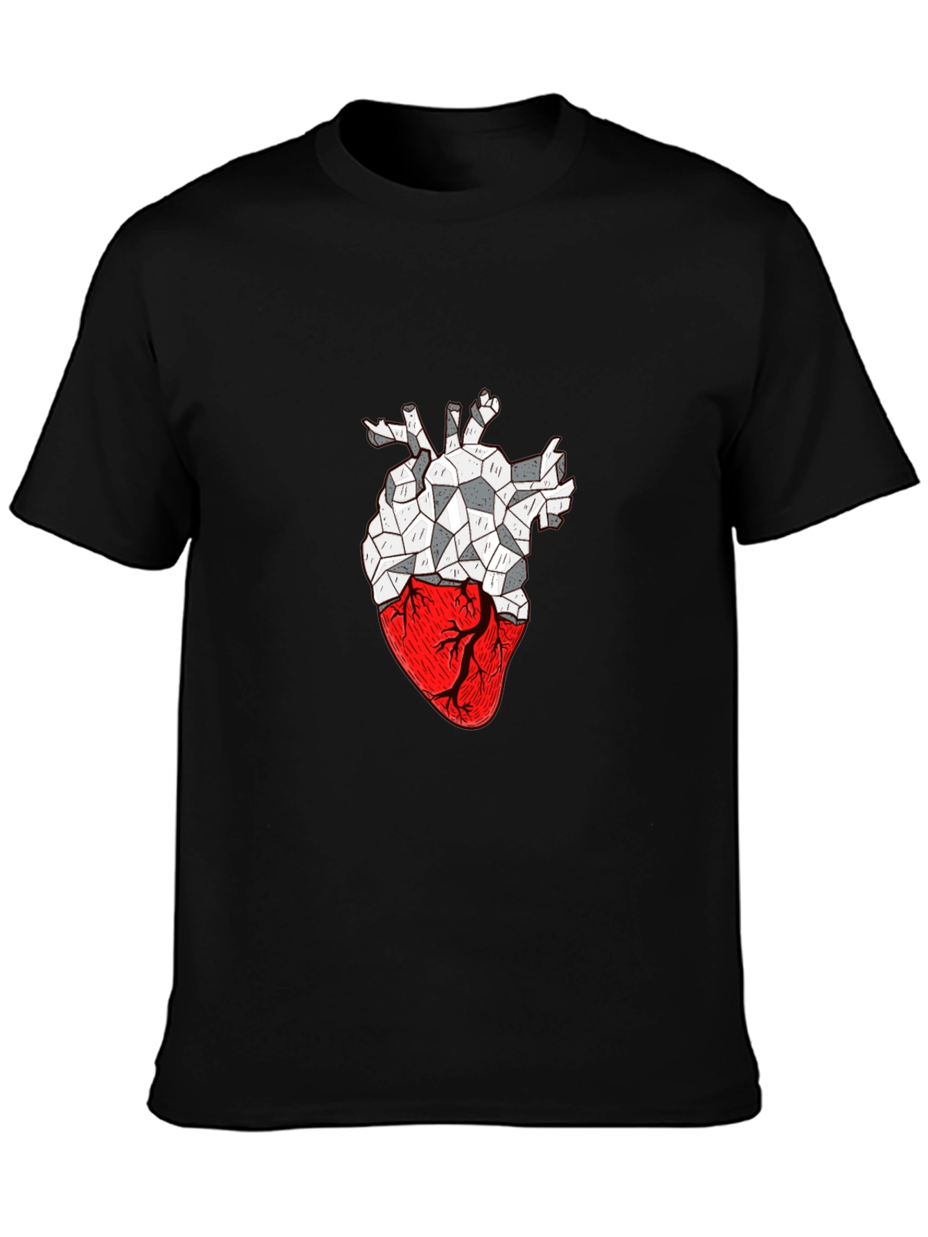 Geometric Heart Graphic T-Shirt
