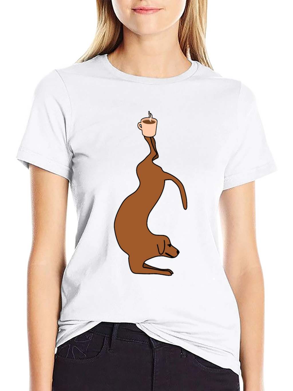 Dog Balancing Coffee T-Shirt