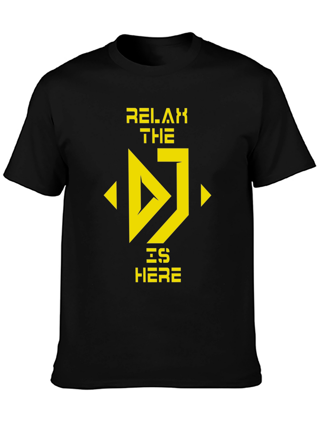 Relax The DJ Is Here Black T-Shirt