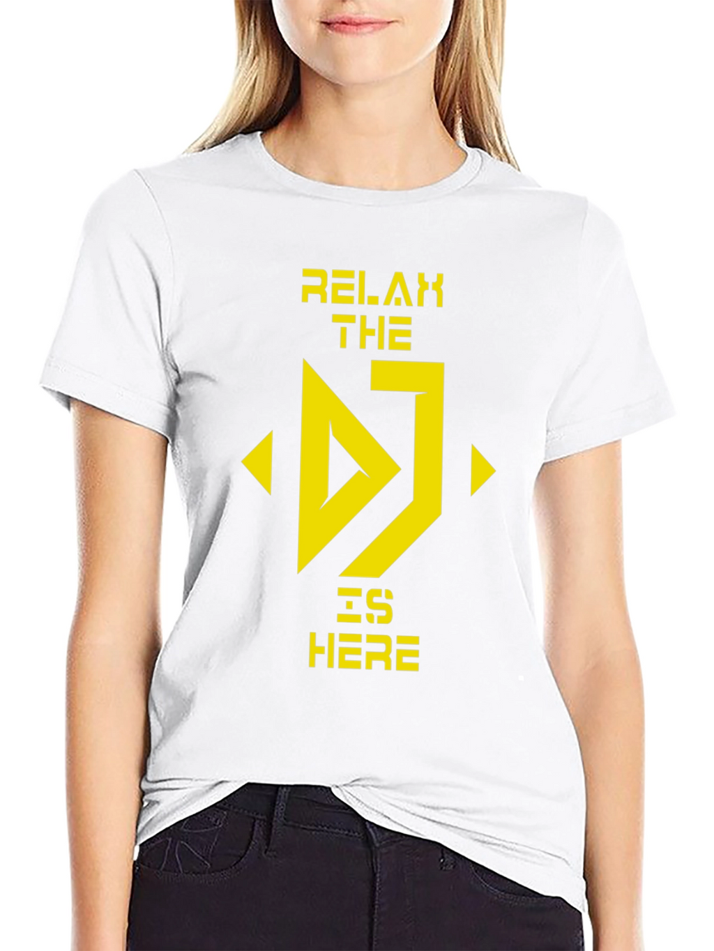 Relax The DJ Is Here Black T-Shirt