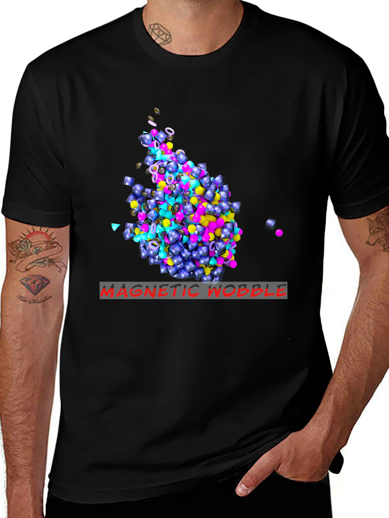 Magnetic Nuddle Graphic T-Shirt - Modern Art Tee
