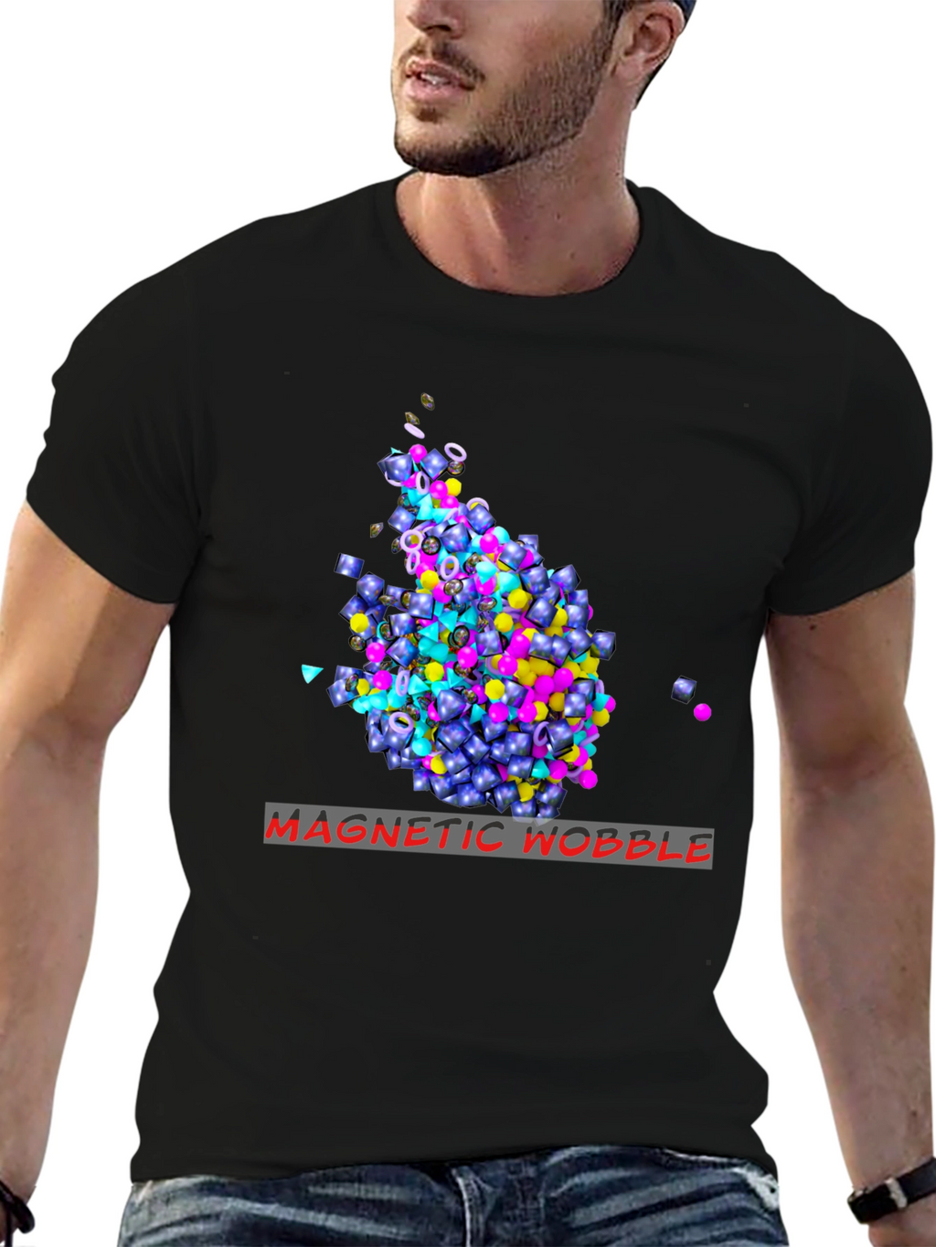 Magnetic Nuddle Graphic T-Shirt - Modern Art Tee