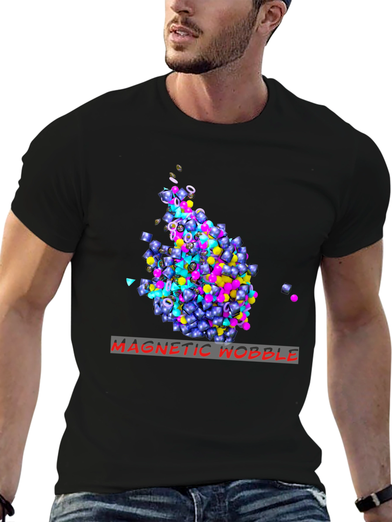 Magnetic Nuddle Graphic T-Shirt - Modern Art Tee