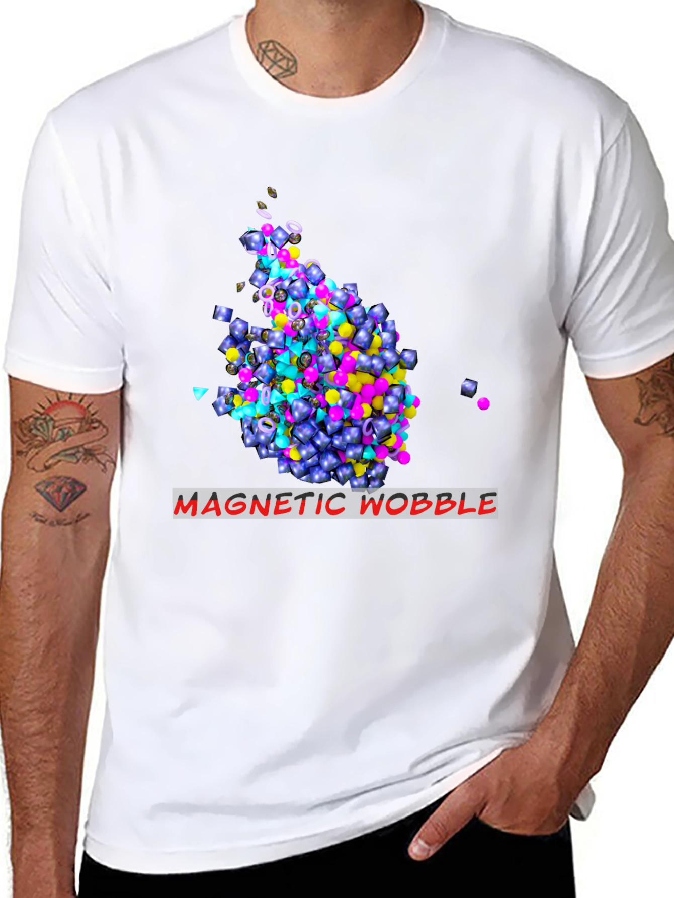 Magnetic Nuddle Graphic T-Shirt - Modern Art Tee