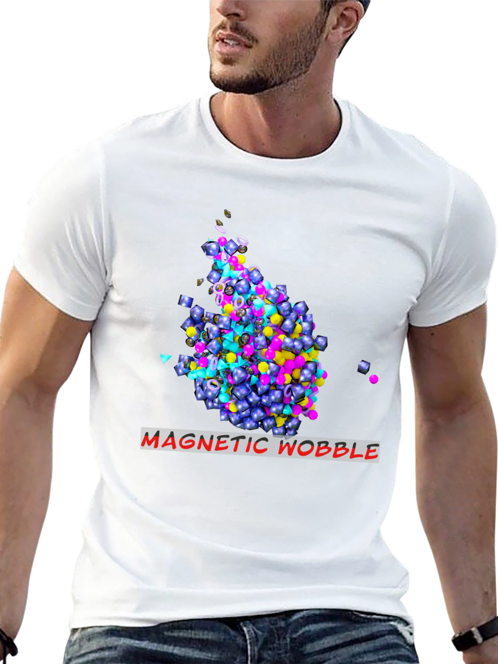 Magnetic Nuddle Graphic T-Shirt - Modern Art Tee