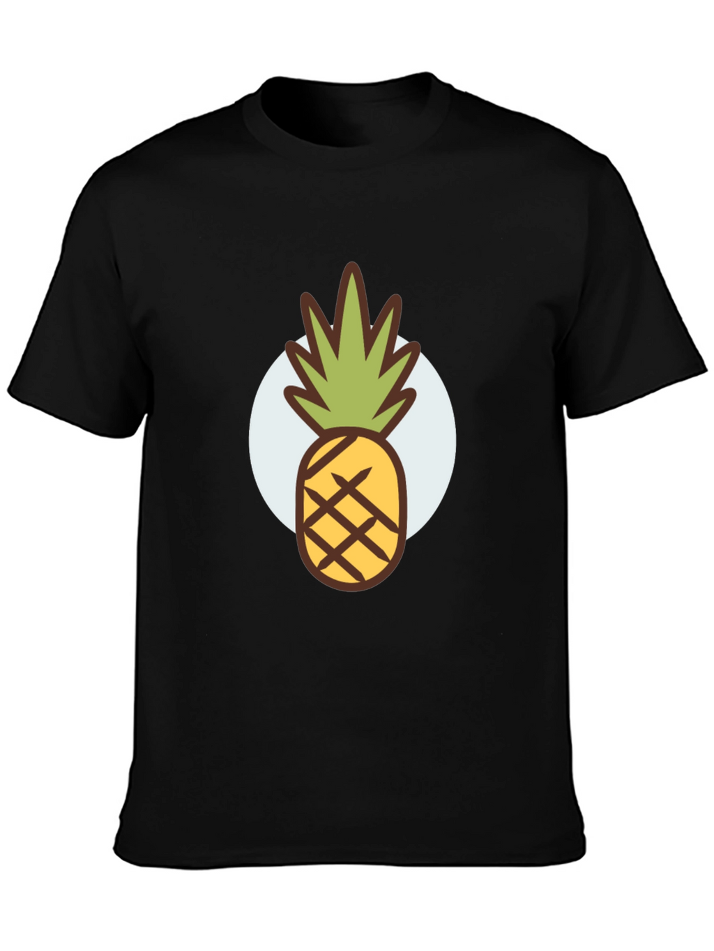 Pineapple Graphic Tee - Stylish Mens Black T-Shirt