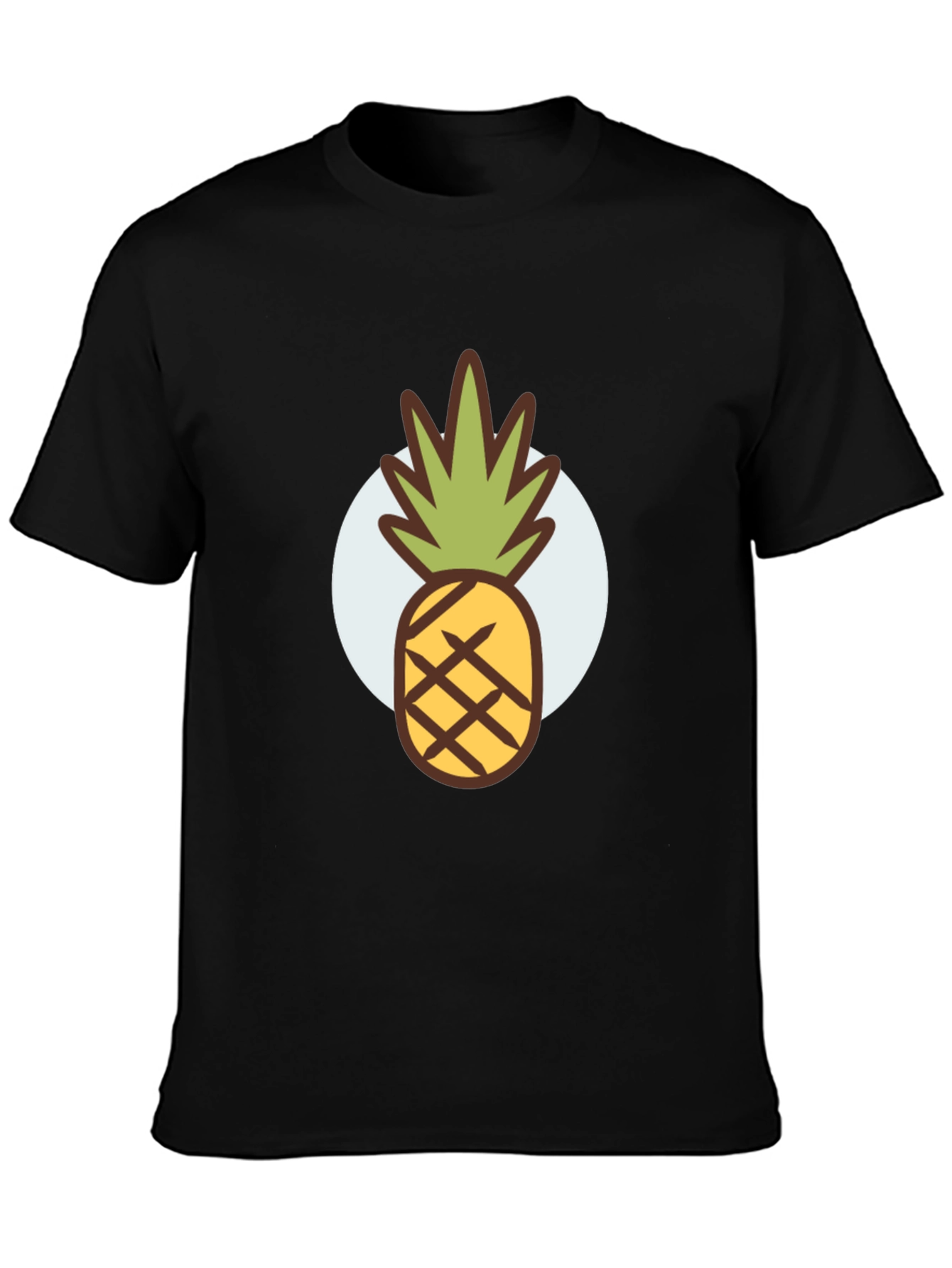 Pineapple Graphic Tee - Stylish Mens Black T-Shirt