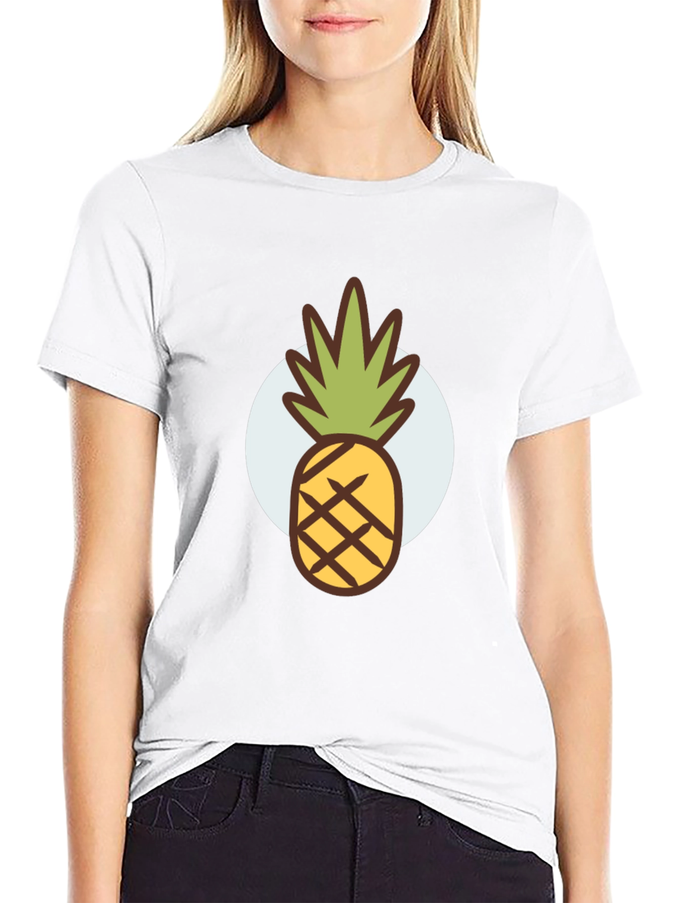 Pineapple Graphic Tee - Stylish Mens Black T-Shirt