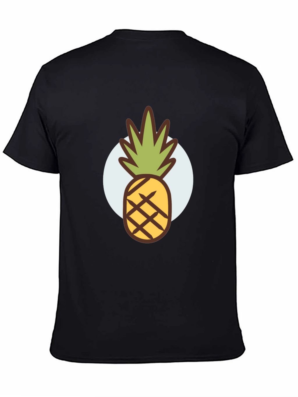 Pineapple Graphic Tee - Stylish Mens Black T-Shirt