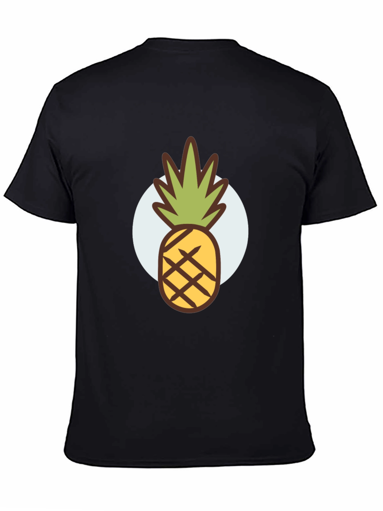 Pineapple Graphic Tee - Stylish Mens Black T-Shirt