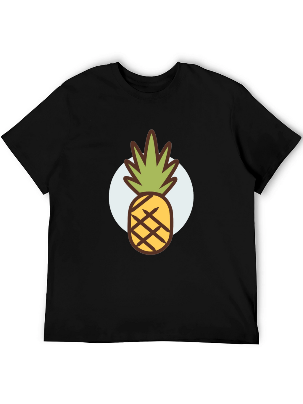 Pineapple Graphic Tee - Stylish Mens Black T-Shirt
