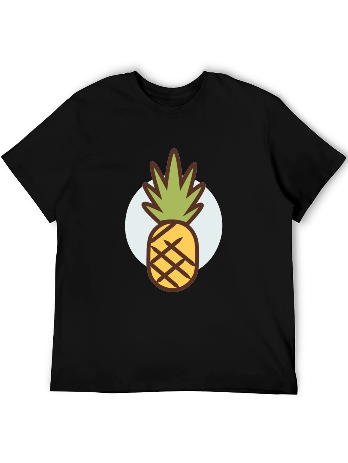 Pineapple Graphic Tee - Stylish Mens Black T-Shirt