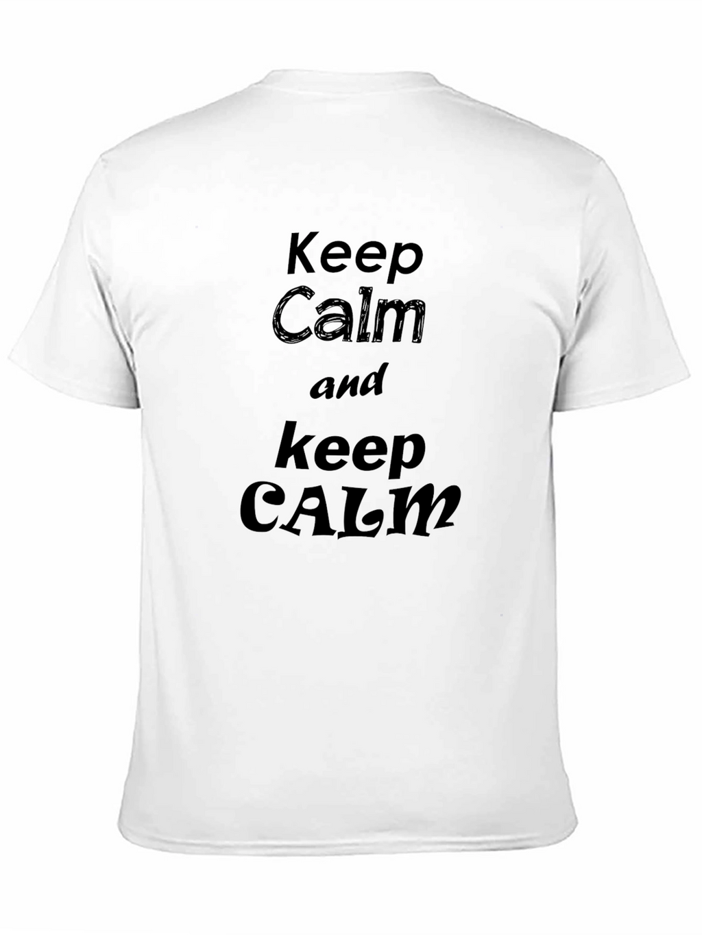 Keep Calm Graphic Tee - Black Cotton T-Shirt