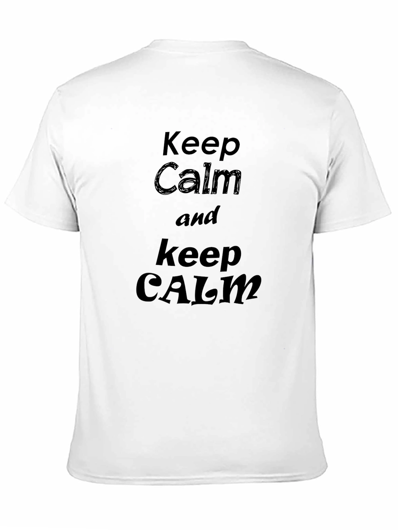 Keep Calm Graphic Tee - Black Cotton T-Shirt