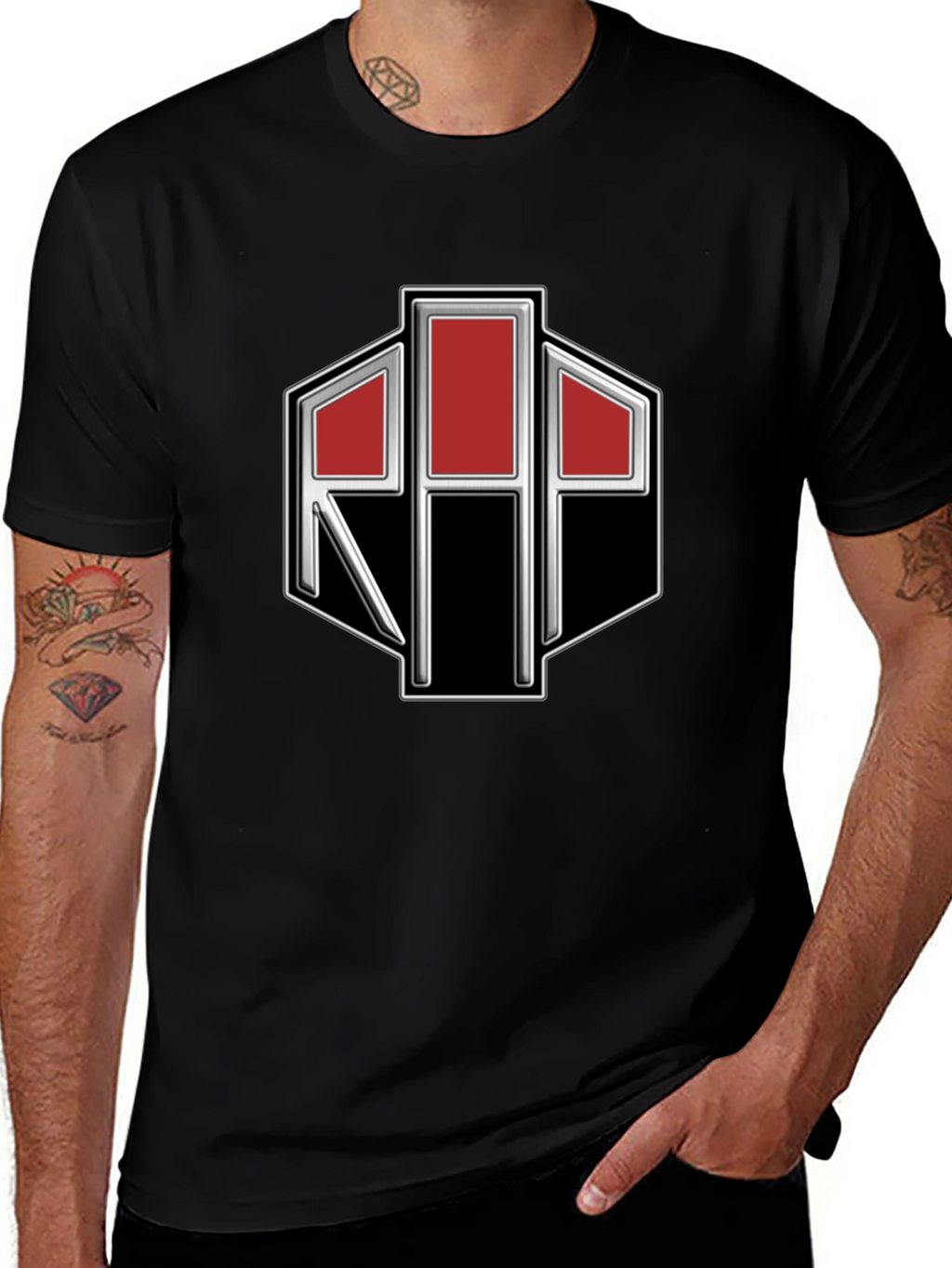 RIP Logo Black T-Shirt - Rock in Peace Style