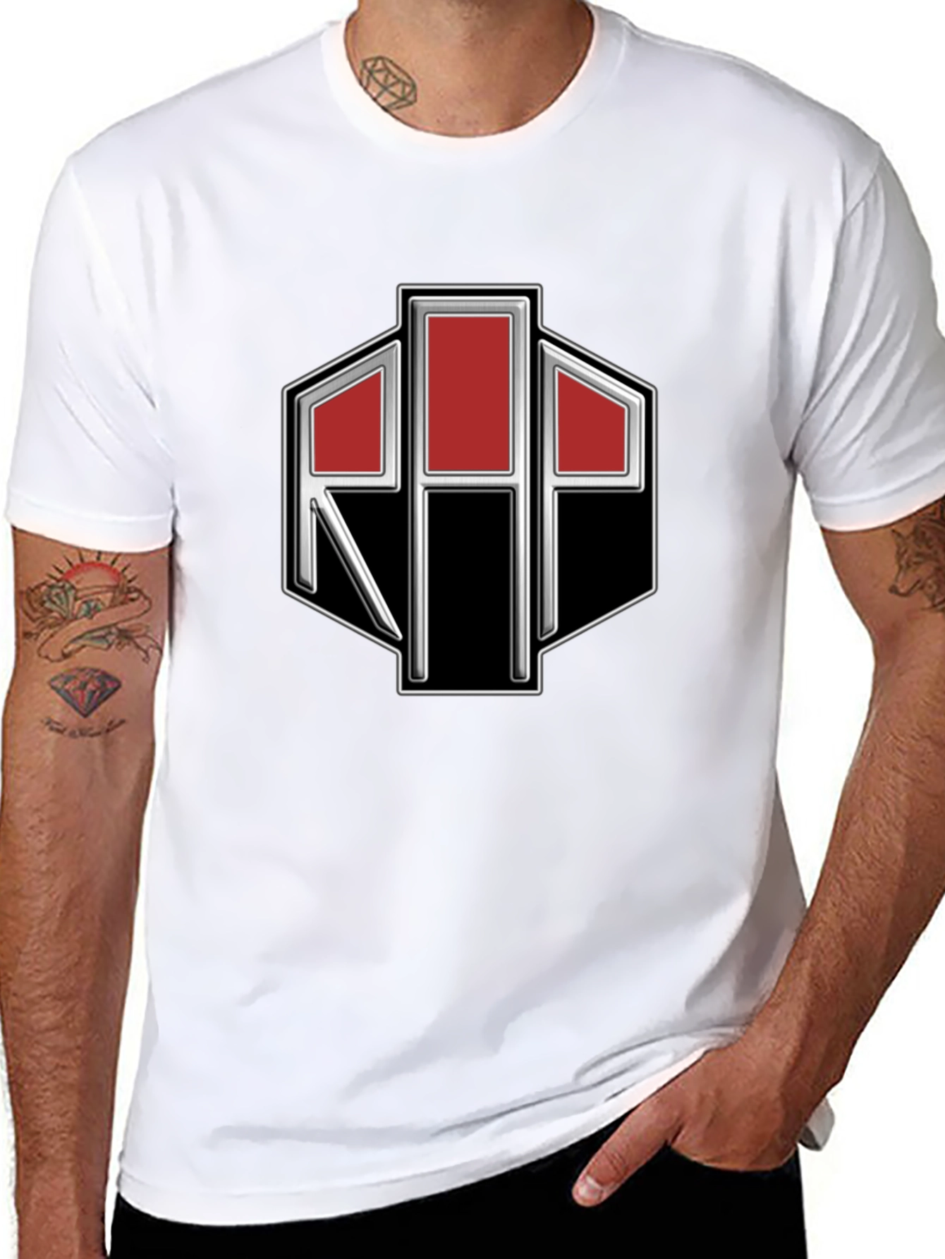 RIP Logo Black T-Shirt - Rock in Peace Style