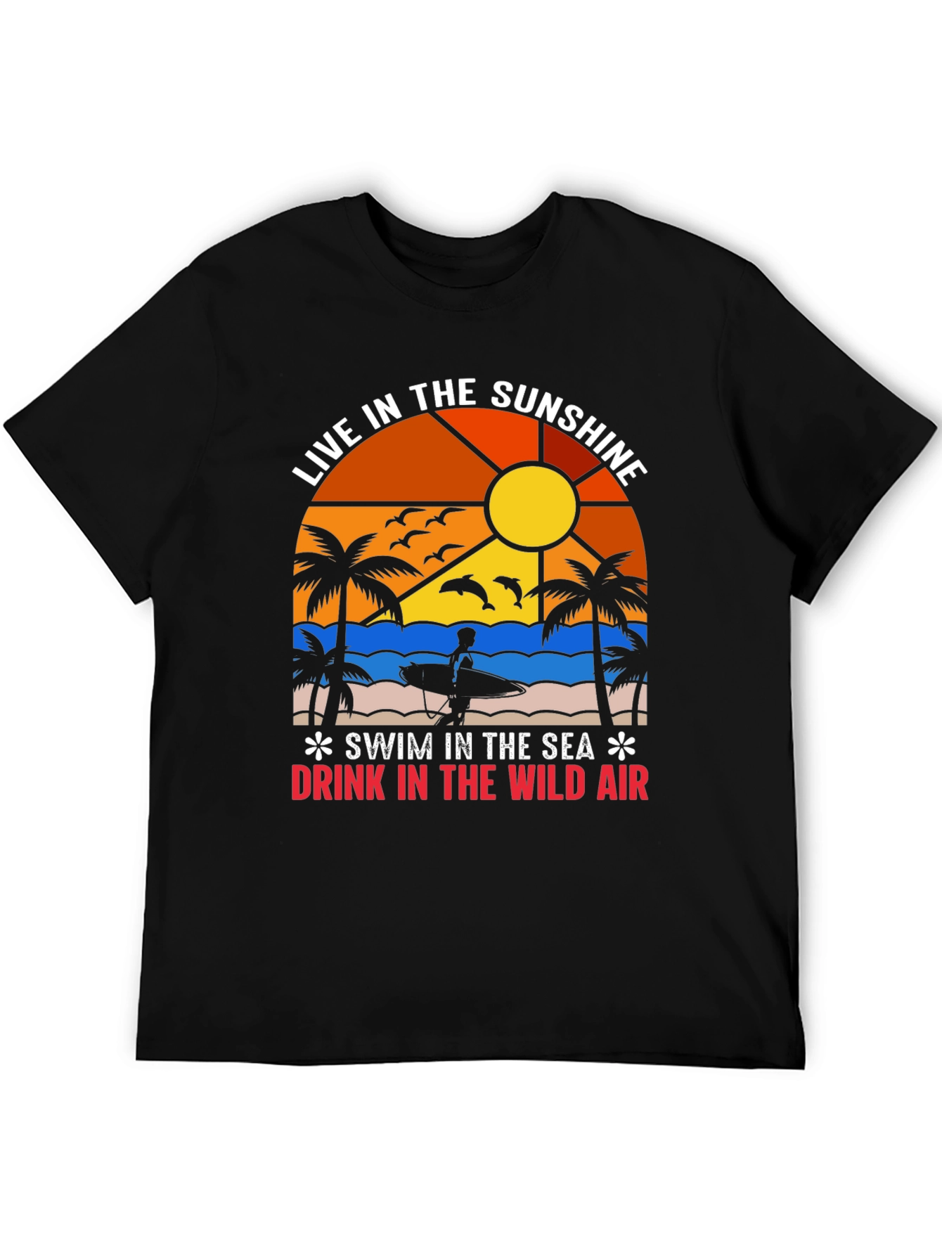 Sunshine Sea Air Graphic Tee - Beach Life T-Shirt