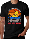 Sunshine Sea Air Graphic Tee - Beach Life T-Shirt