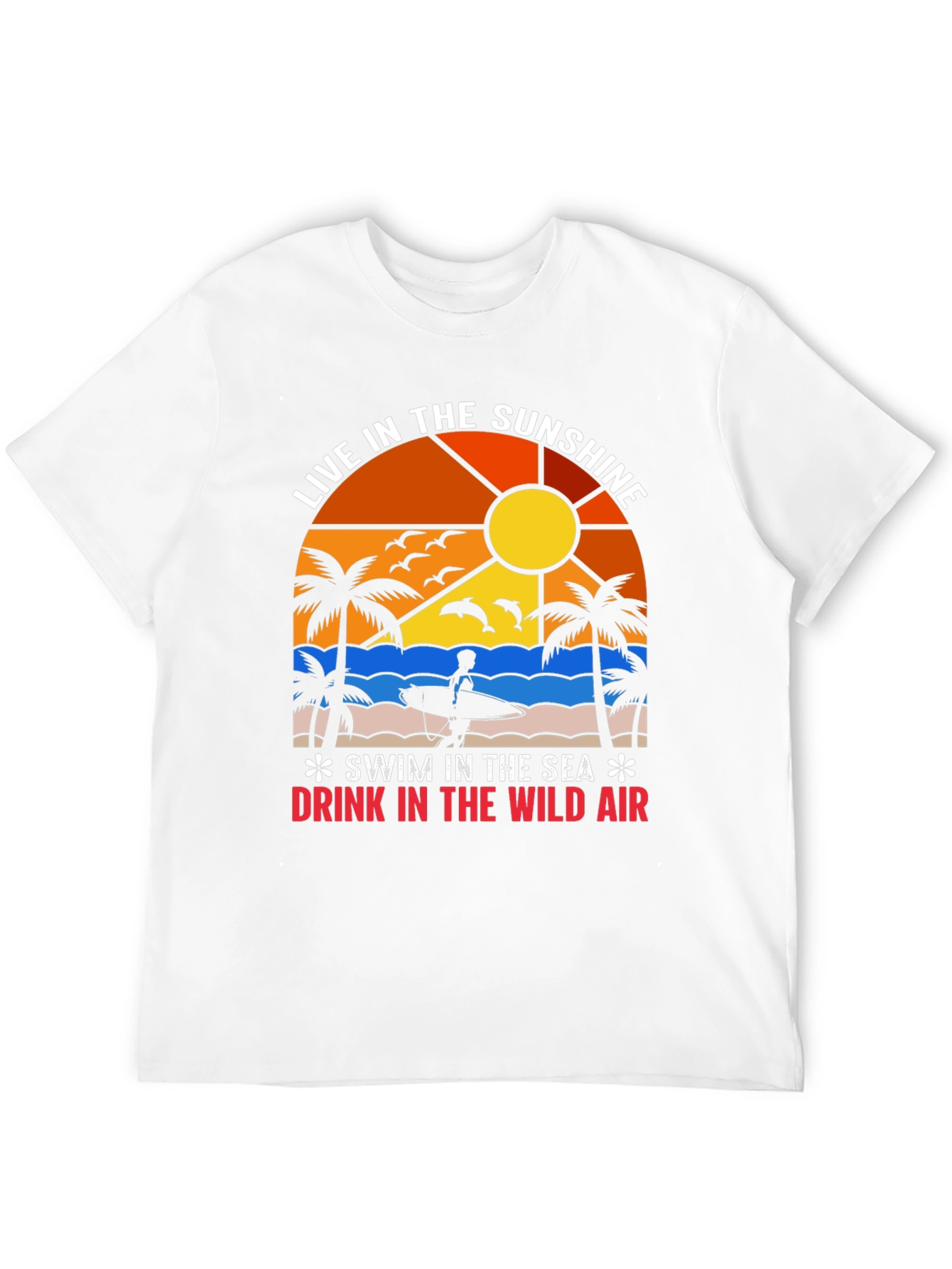 Sunshine Sea Air Graphic Tee - Beach Life T-Shirt