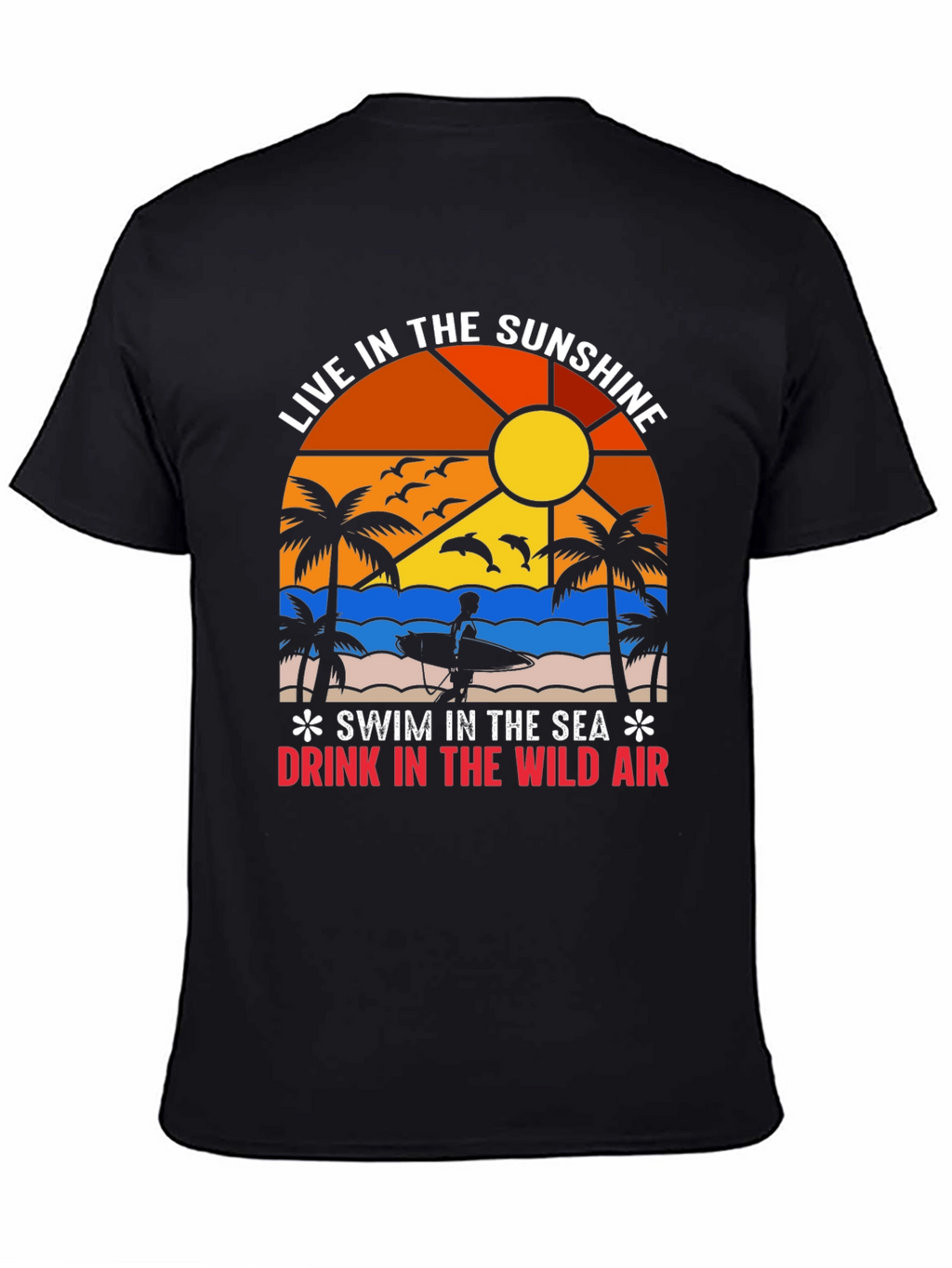 Sunshine Sea Air Graphic Tee - Beach Life T-Shirt