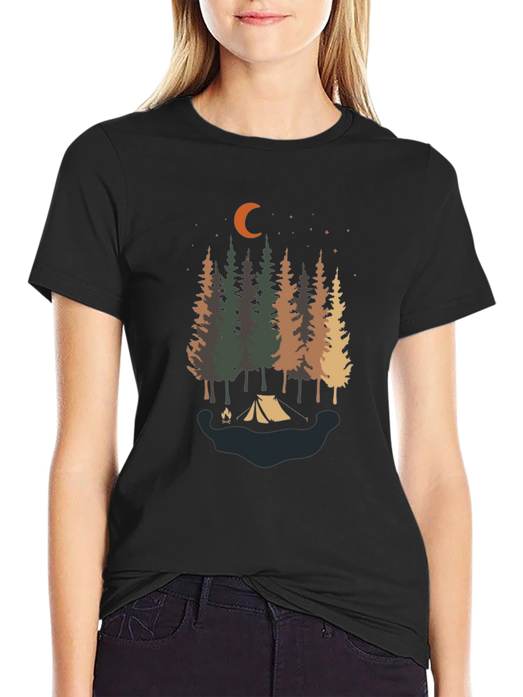 Camping Under the Stars Tee - Nature Lovers Shirt