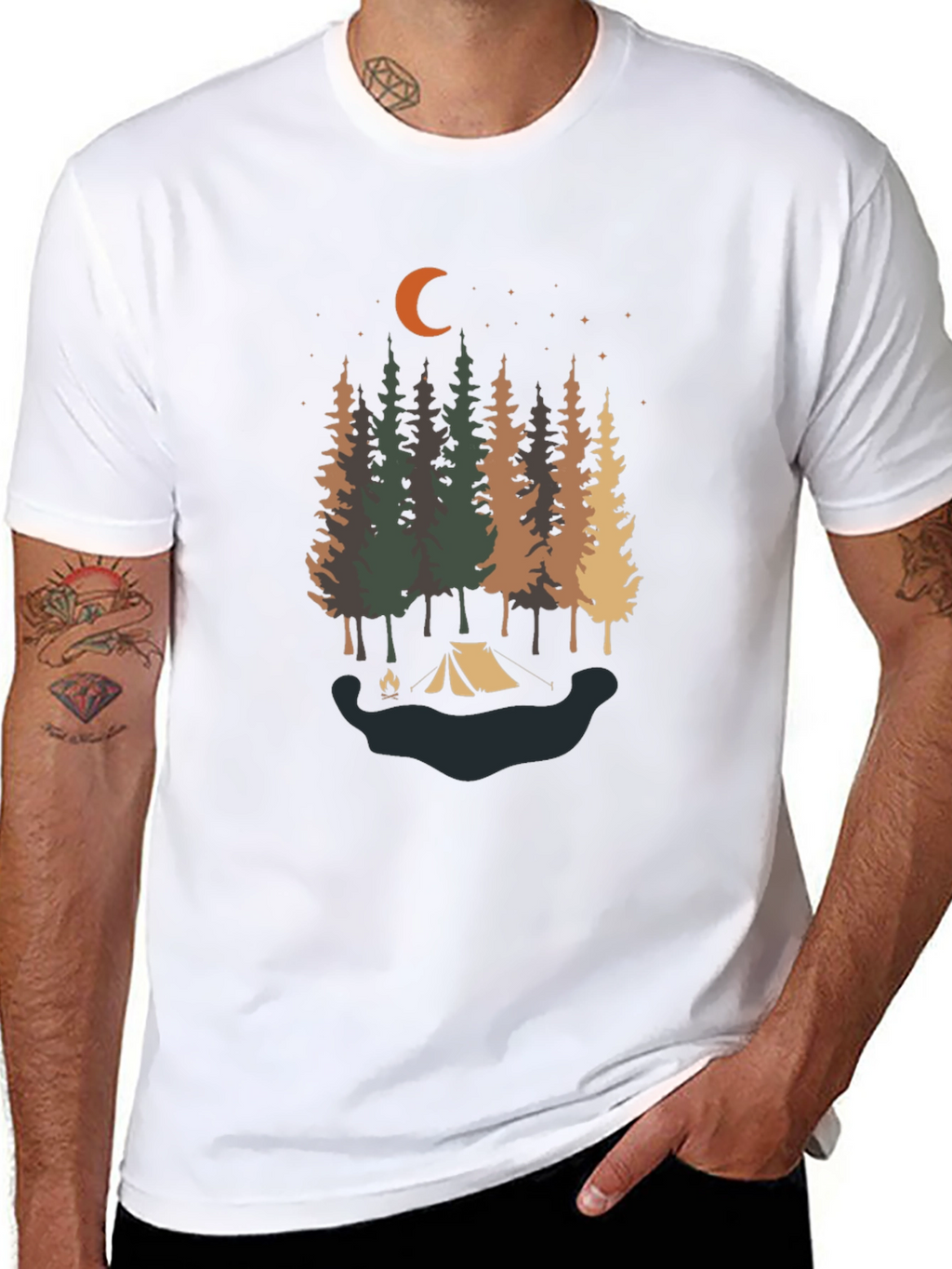 Camping Under the Stars Tee - Nature Lovers Shirt