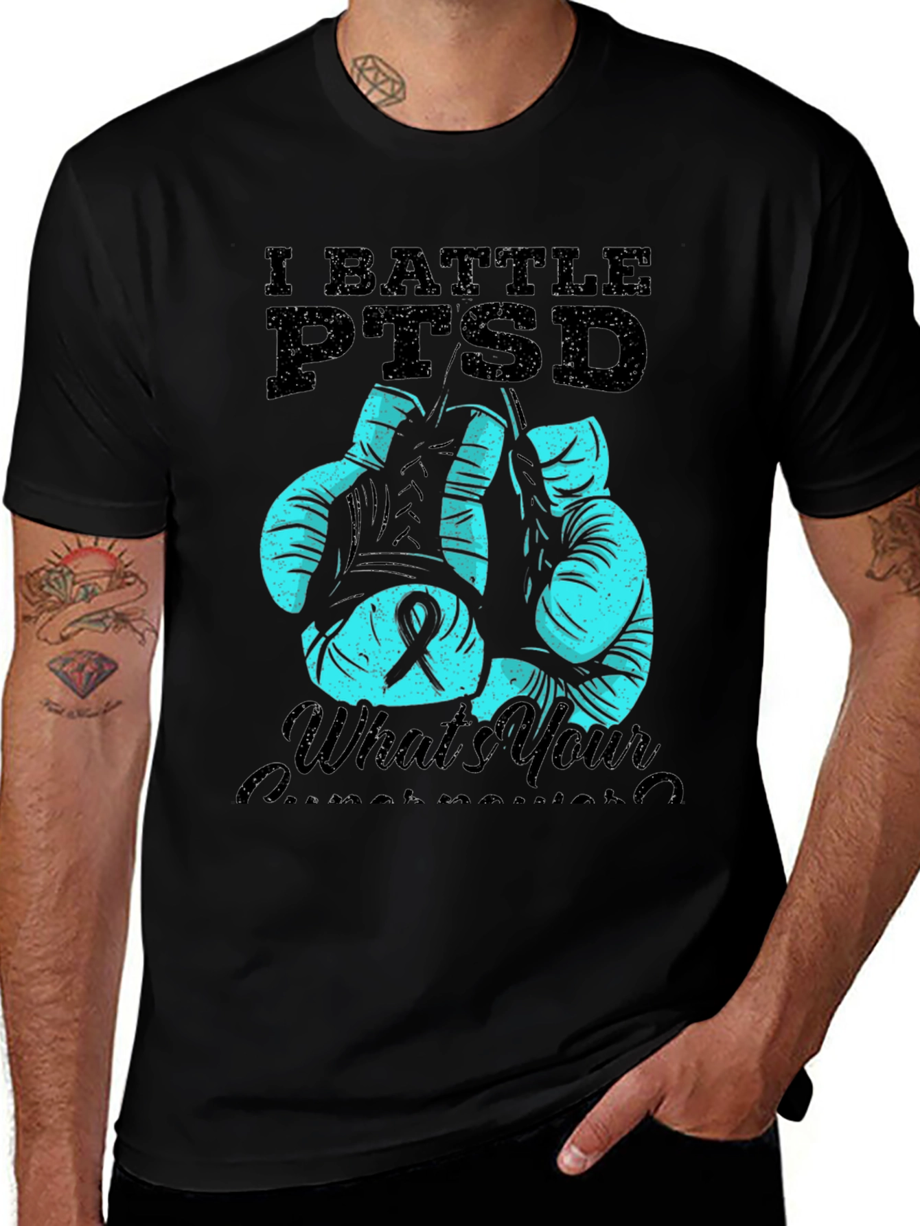 PTSD Awareness Boxing Glove T-Shirt