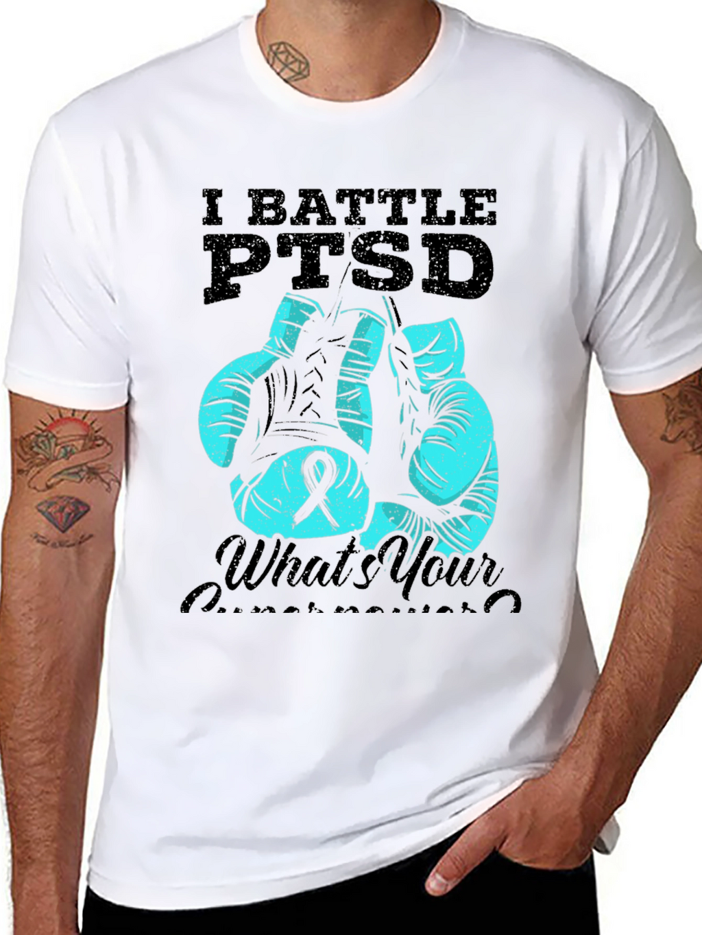 PTSD Awareness Boxing Glove T-Shirt