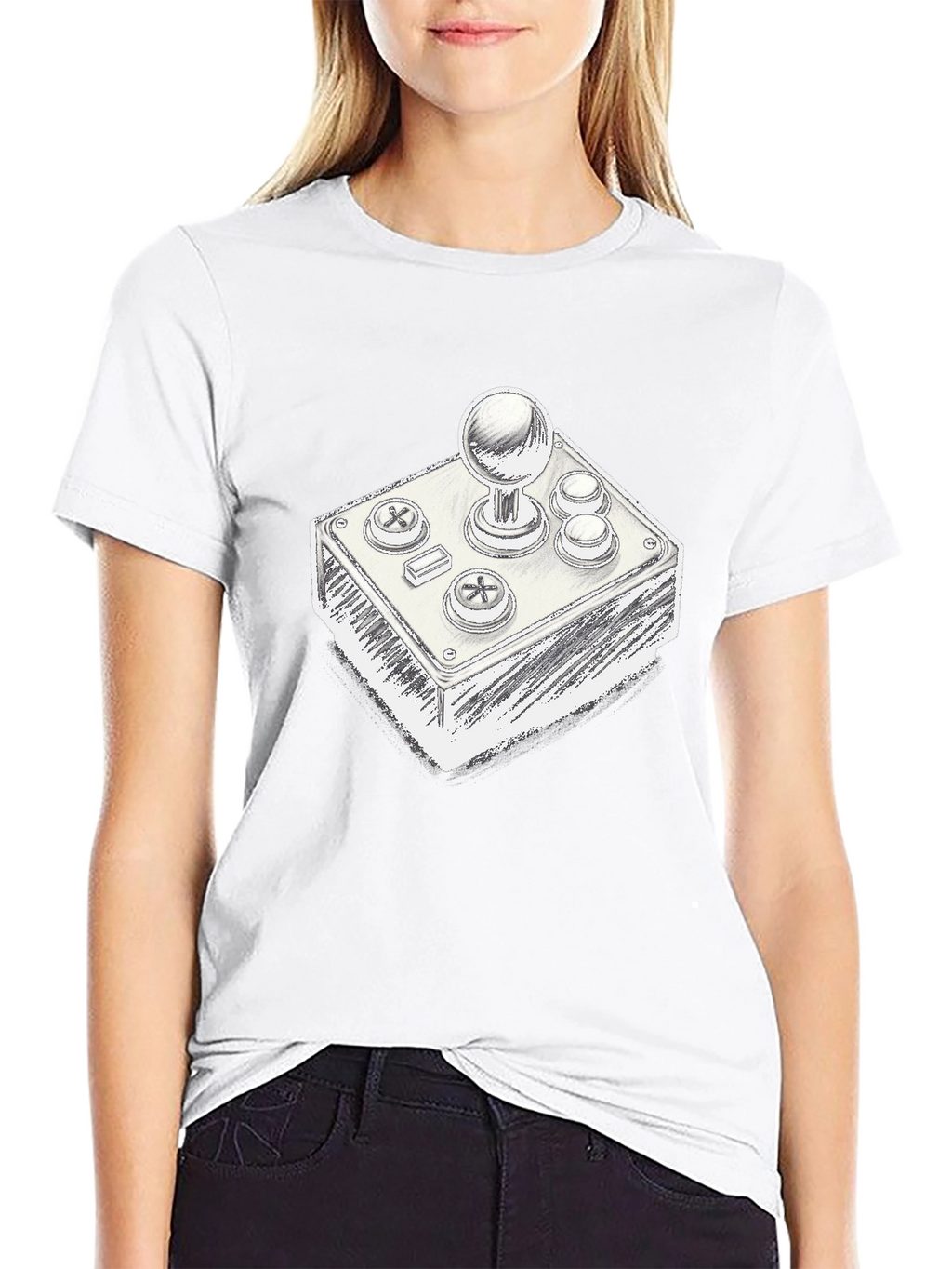 Retro Arcade Gamer Tee - Classic Joystick Design