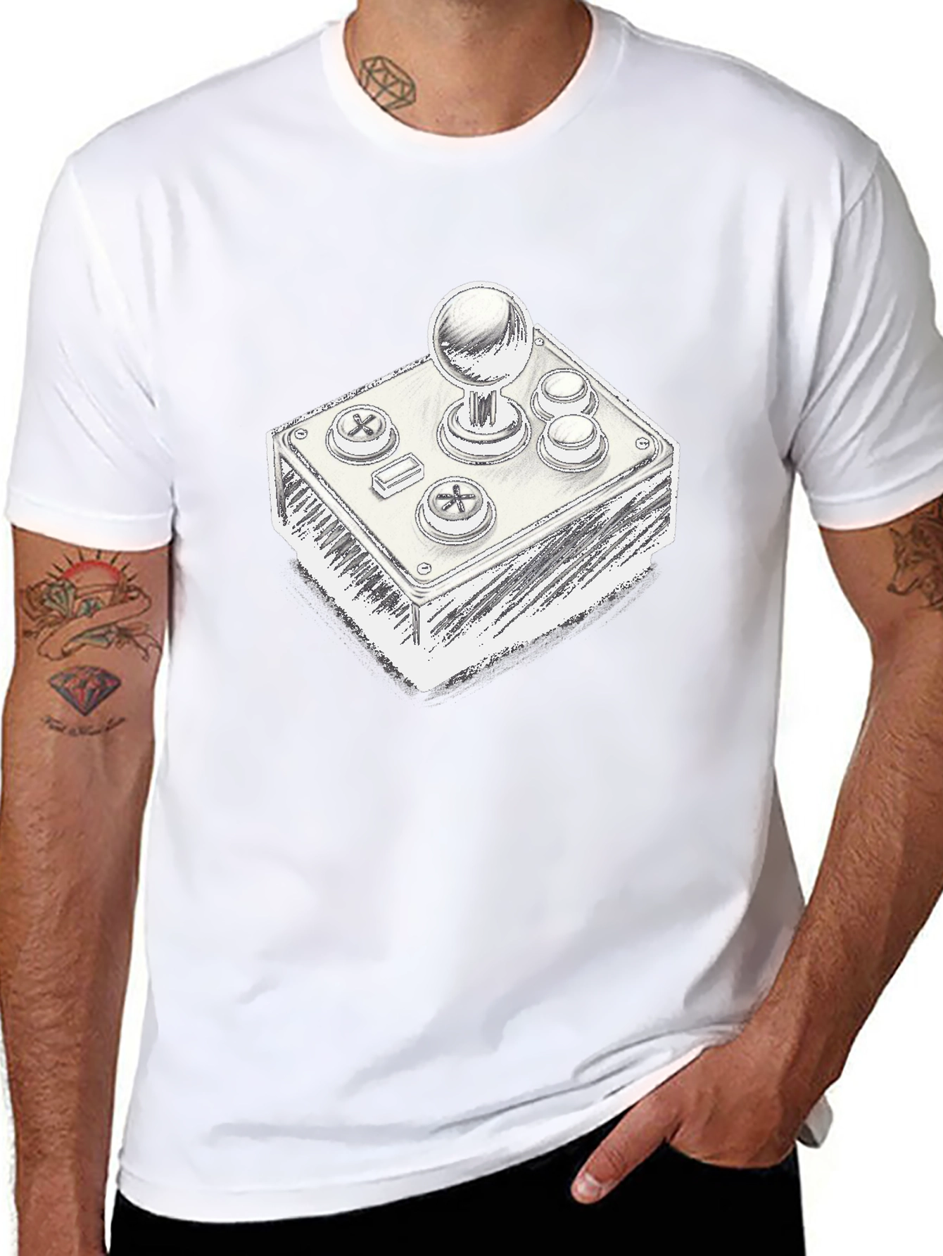 Retro Arcade Gamer Tee - Classic Joystick Design