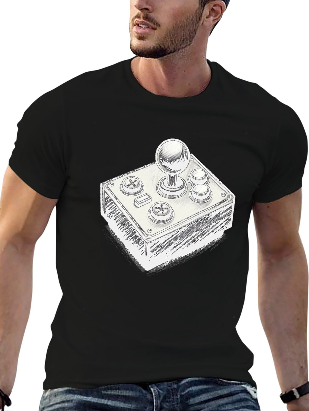 Retro Arcade Gamer Tee - Classic Joystick Design