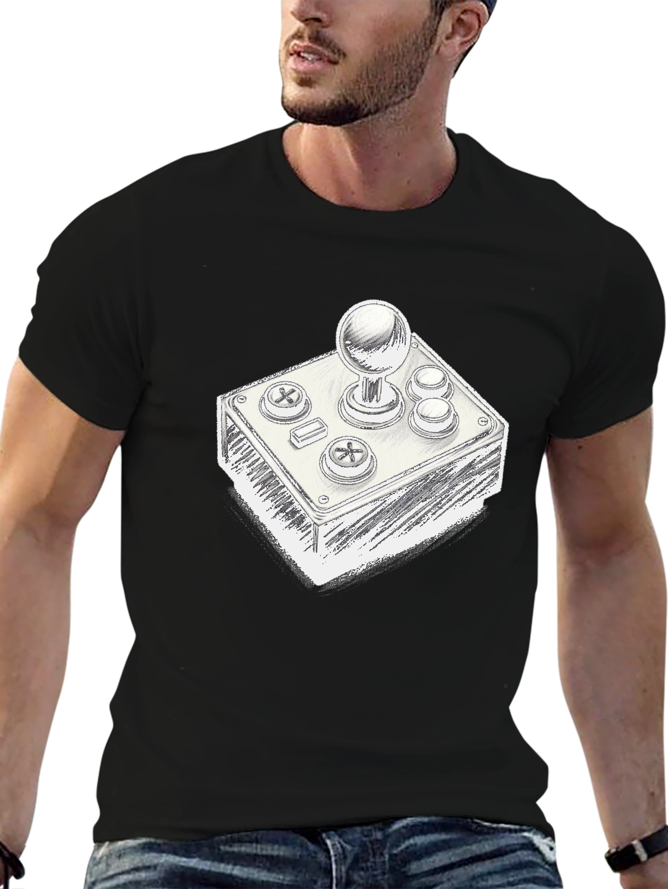 Retro Arcade Gamer Tee - Classic Joystick Design