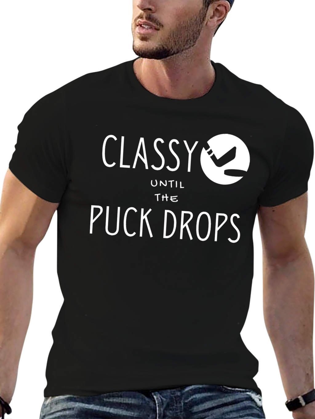 Classy Until the Puck Drops T-Shirt Hockey Tee