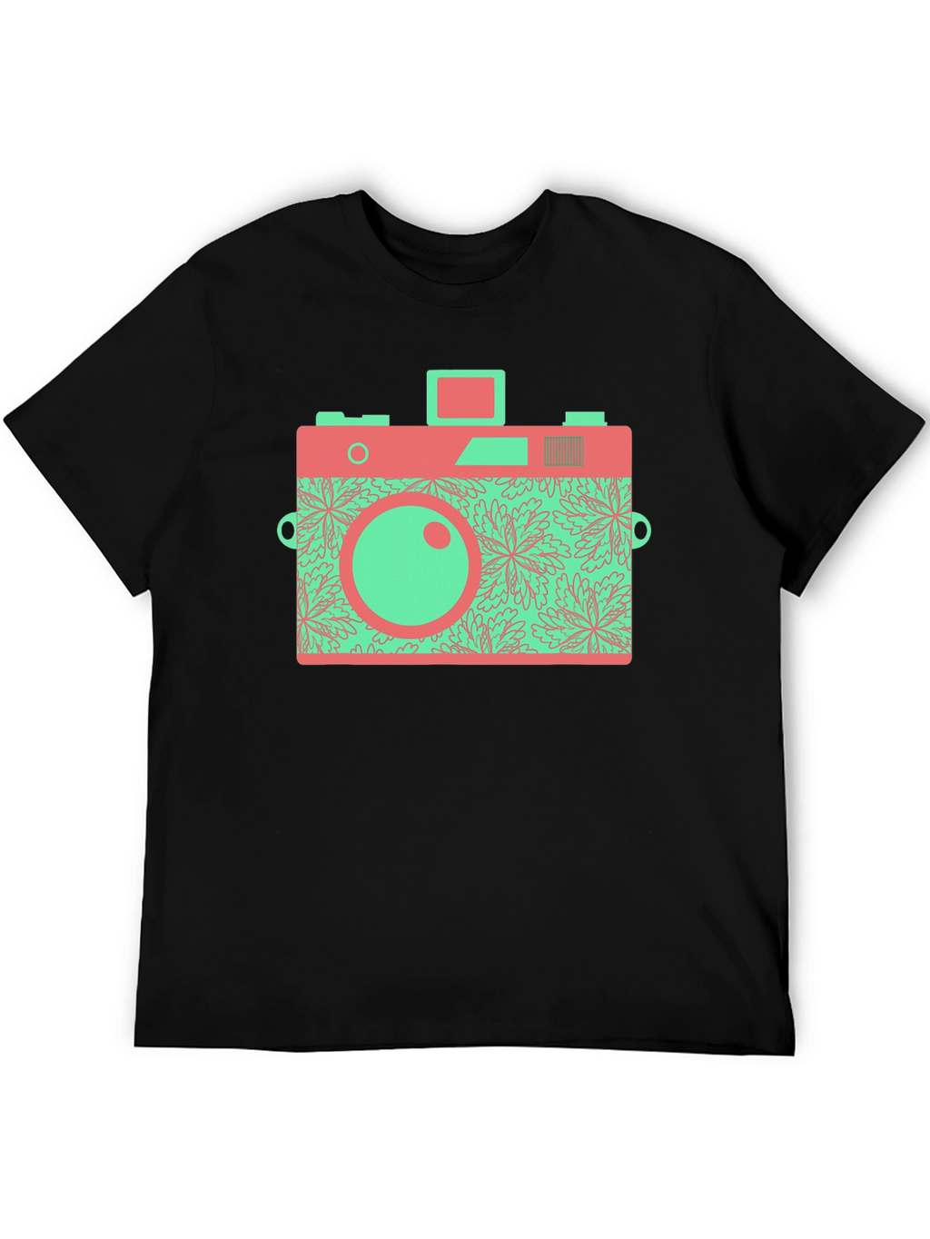 Retro Camera Graphic T-Shirt - Black