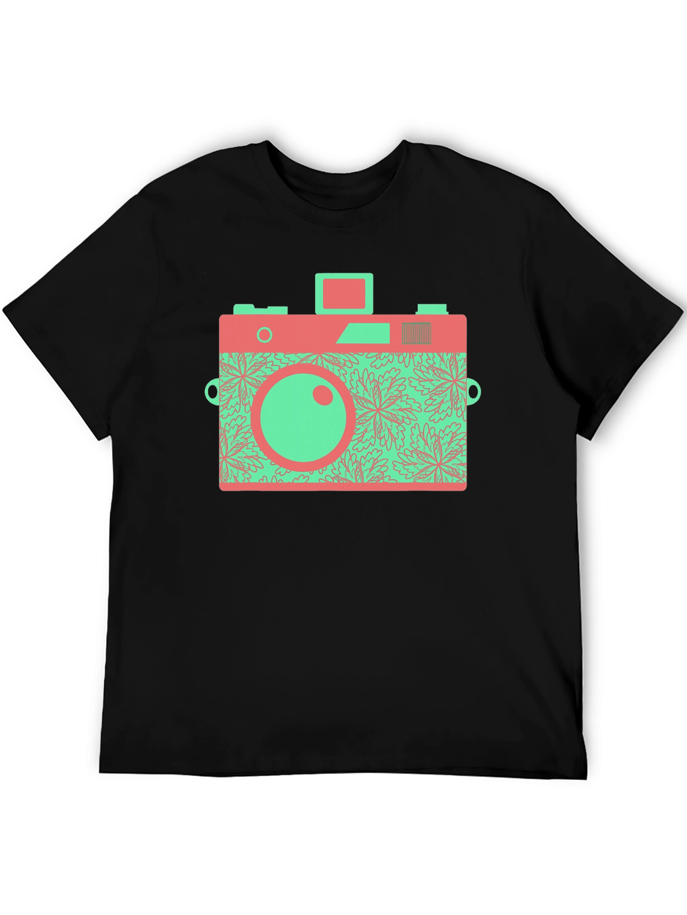 Retro Camera Graphic T-Shirt - Black