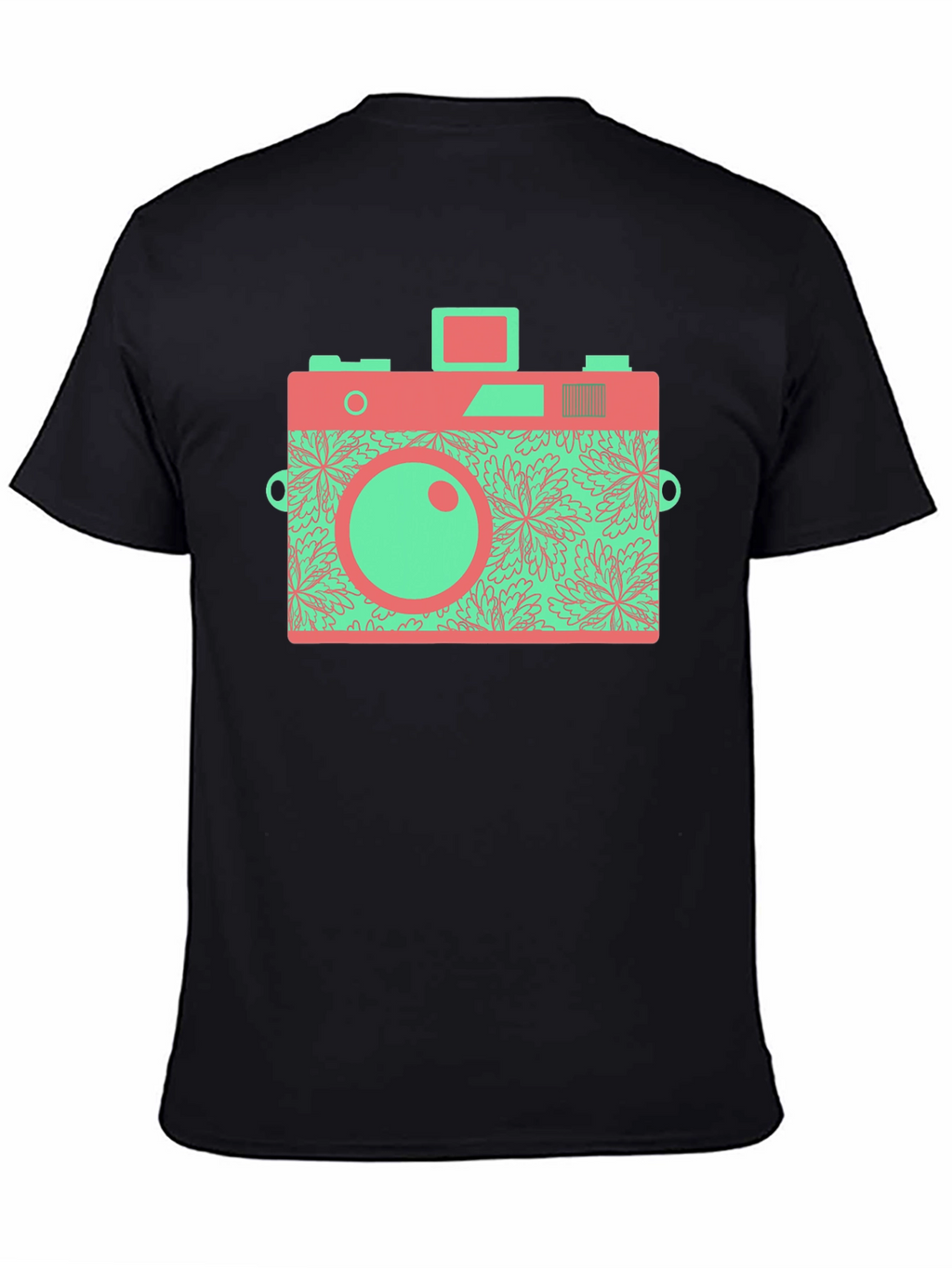 Retro Camera Graphic T-Shirt - Black